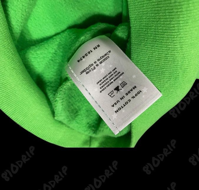 Sp5der Sp5der Punk V2 Rhinestone Hoodie Slime Green (XL) Size US XL / EU 56 / 4 - 8 Thumbnail