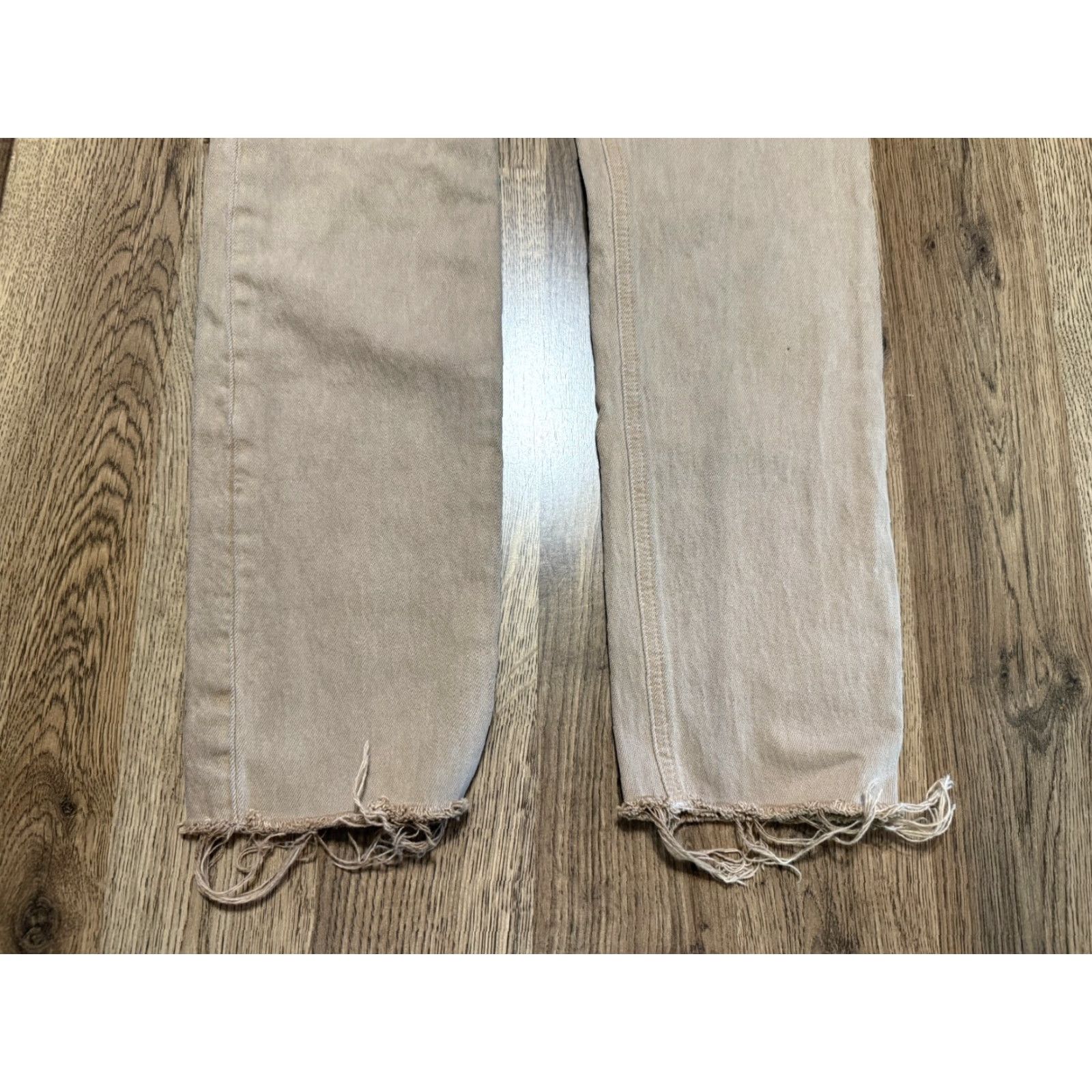 Gap VINTAGE GAP Jeans, Cheeky Straight High Rise, 24/00R, Brown, Raw Hem, 25 in Inseam, 5-Pocket Design, Denim, Regular, Women Size 42" / US 20 - 3 Thumbnail