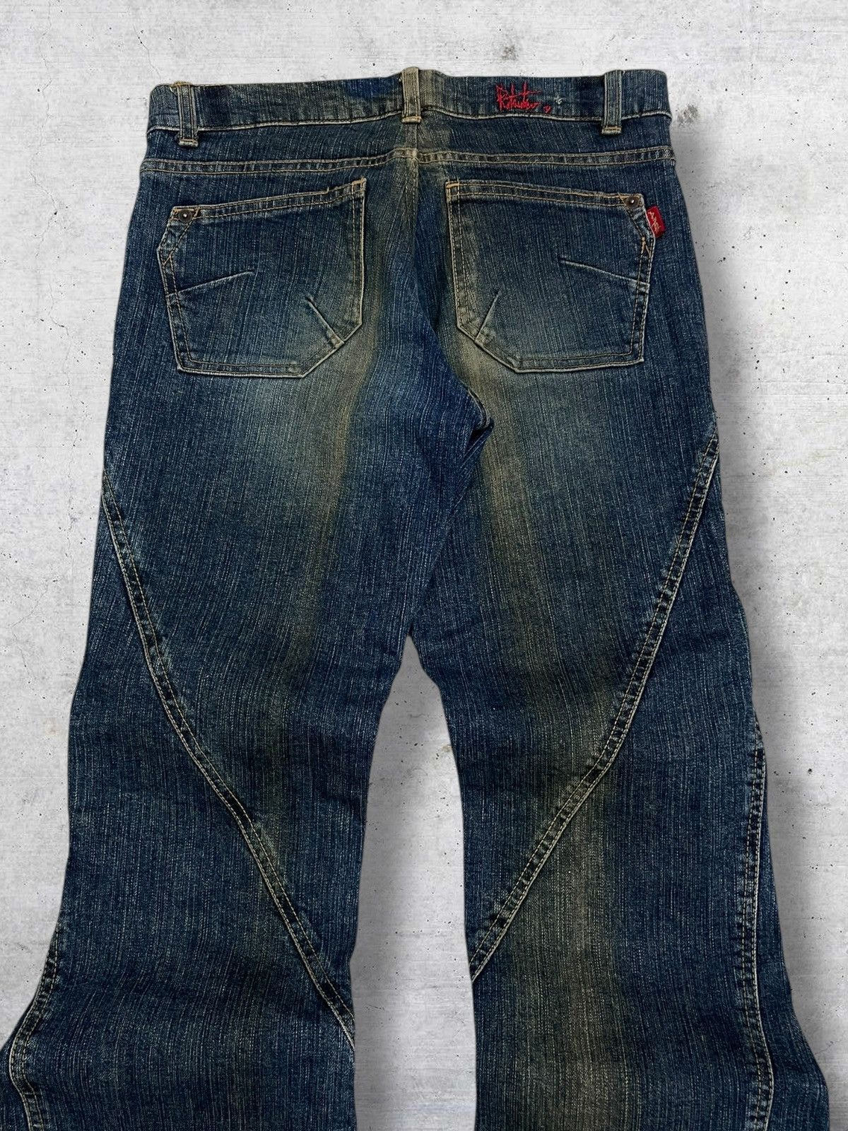 Tornado Mart RITSUKO SHIRAHAMA 1990S JAPAN DESIGNER FLARED DISTRESS DENIM Size US 28 / EU 44 - 10 Thumbnail