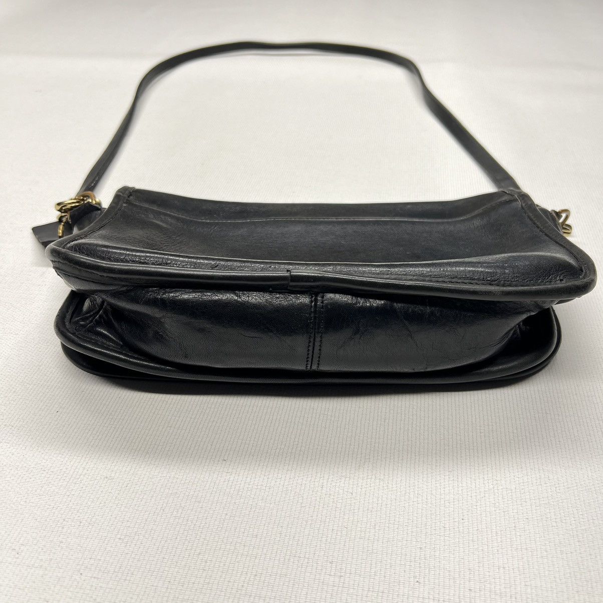 Coach × Vintage VTG Coach Crossbody Bag Purse Clutch Black Leather Hang Tag Size ONE SIZE - 20 Thumbnail