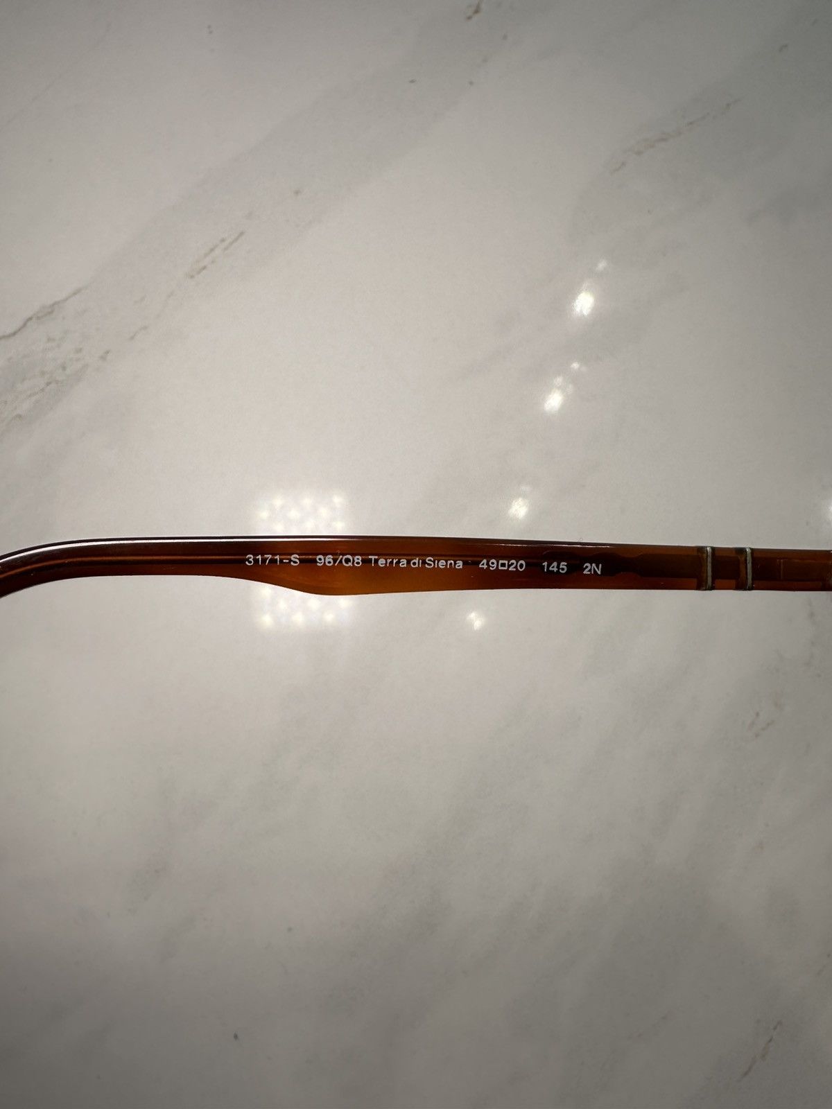 Persol Persol Sunglasses — Brown Acetate Frame w/ Dark Blue Lenses Size ONE SIZE - 5 Thumbnail