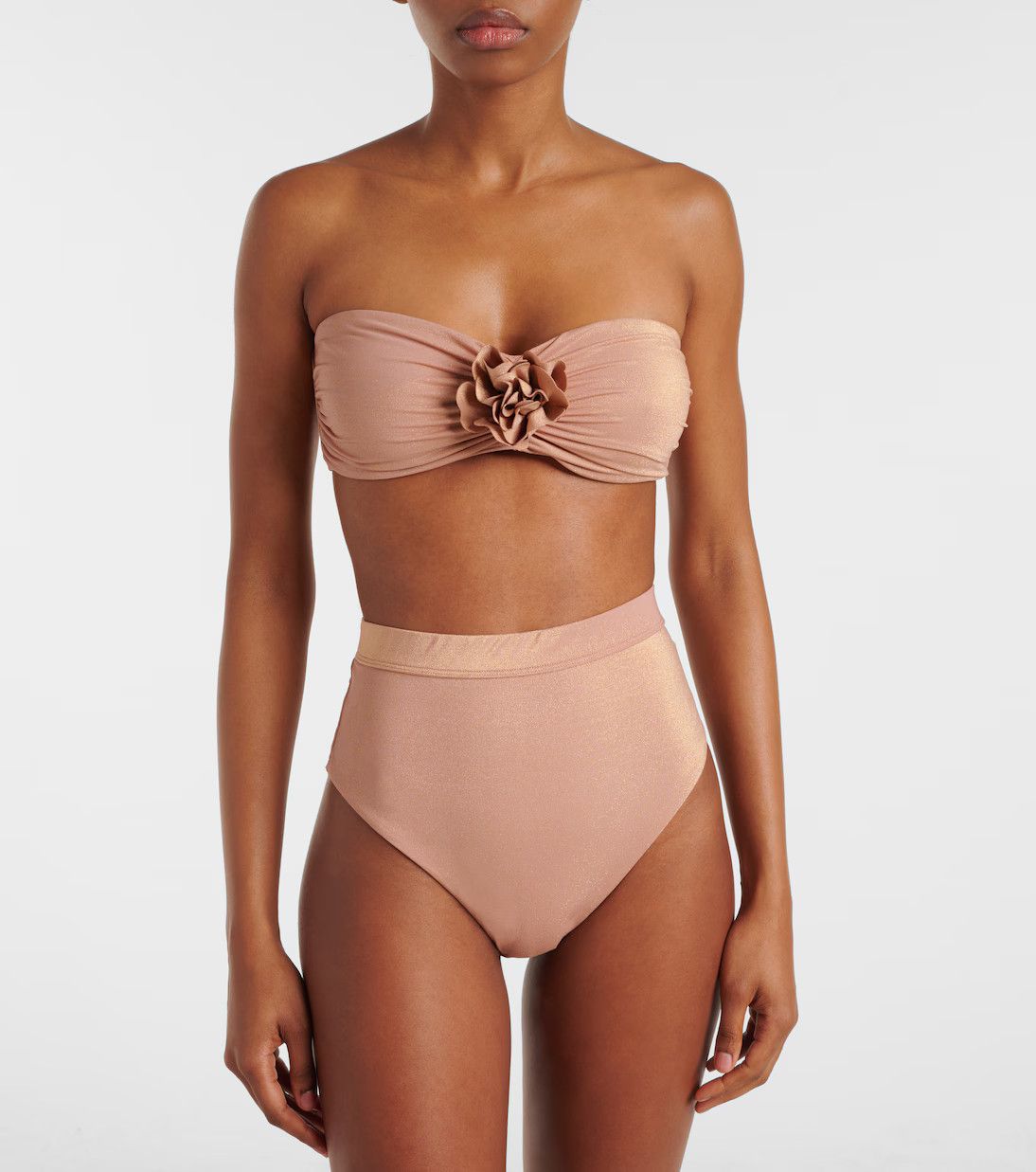 Zimmermann oc11z0126 Size: 3 / Everley Lamé Bikini Bottoms in Pink Size ONE SIZE - 2 Thumbnail