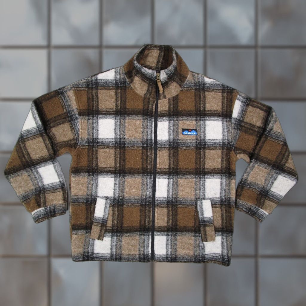 KAVU Kavu Jacket Mens Medium Brown Wool Blend Full Zip Hike Travel Camp Gorpcore Shirt Mens Brown Wool Blend Full Zip Jacket Size US M / EU 48-50 / 2 - 1 Thumbnail