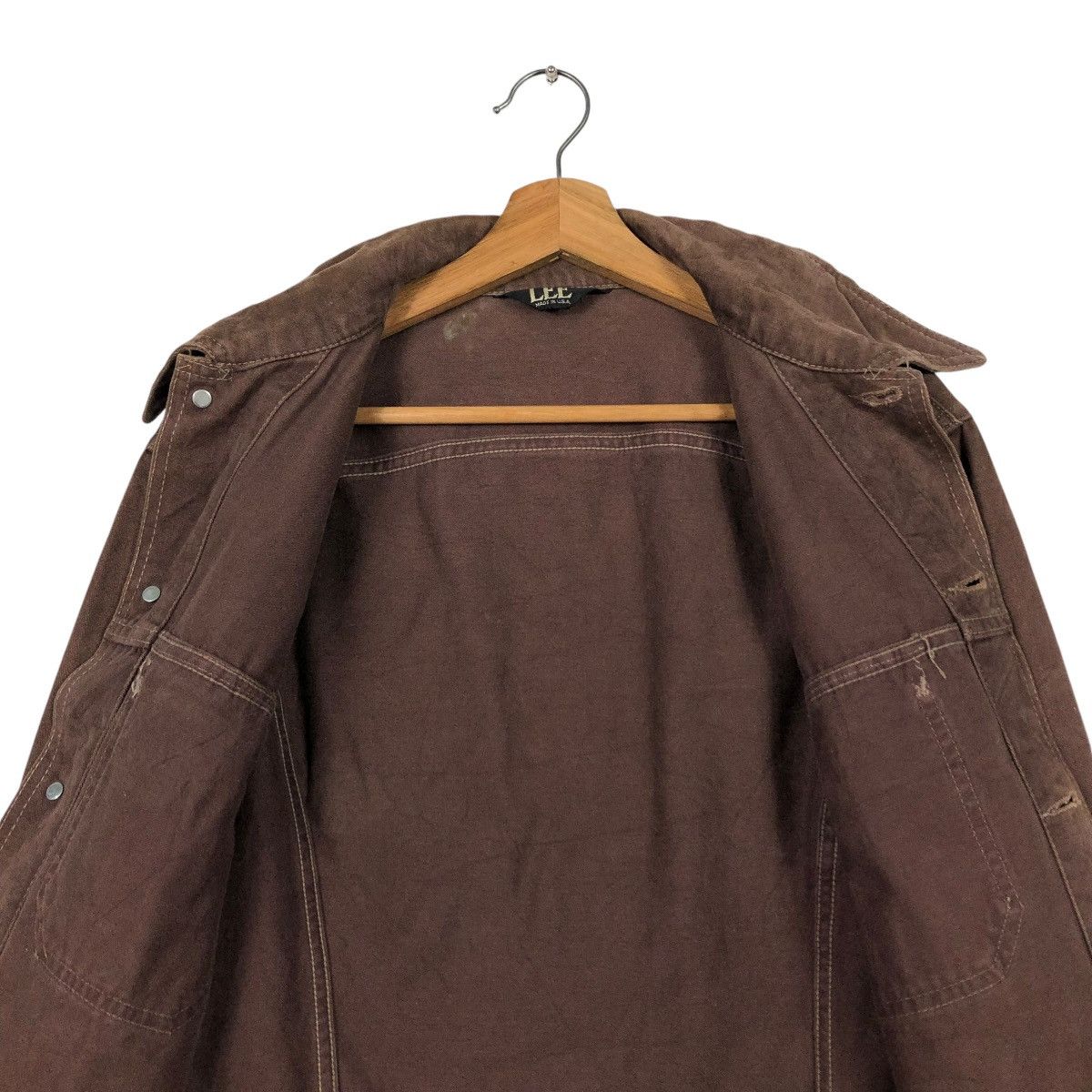 Lee 🔥VINTAGE TRUCKER BIKER JACKET LEE MADE IN USA UNION MADE Size US M / EU 48-50 / 2 - 16 Thumbnail