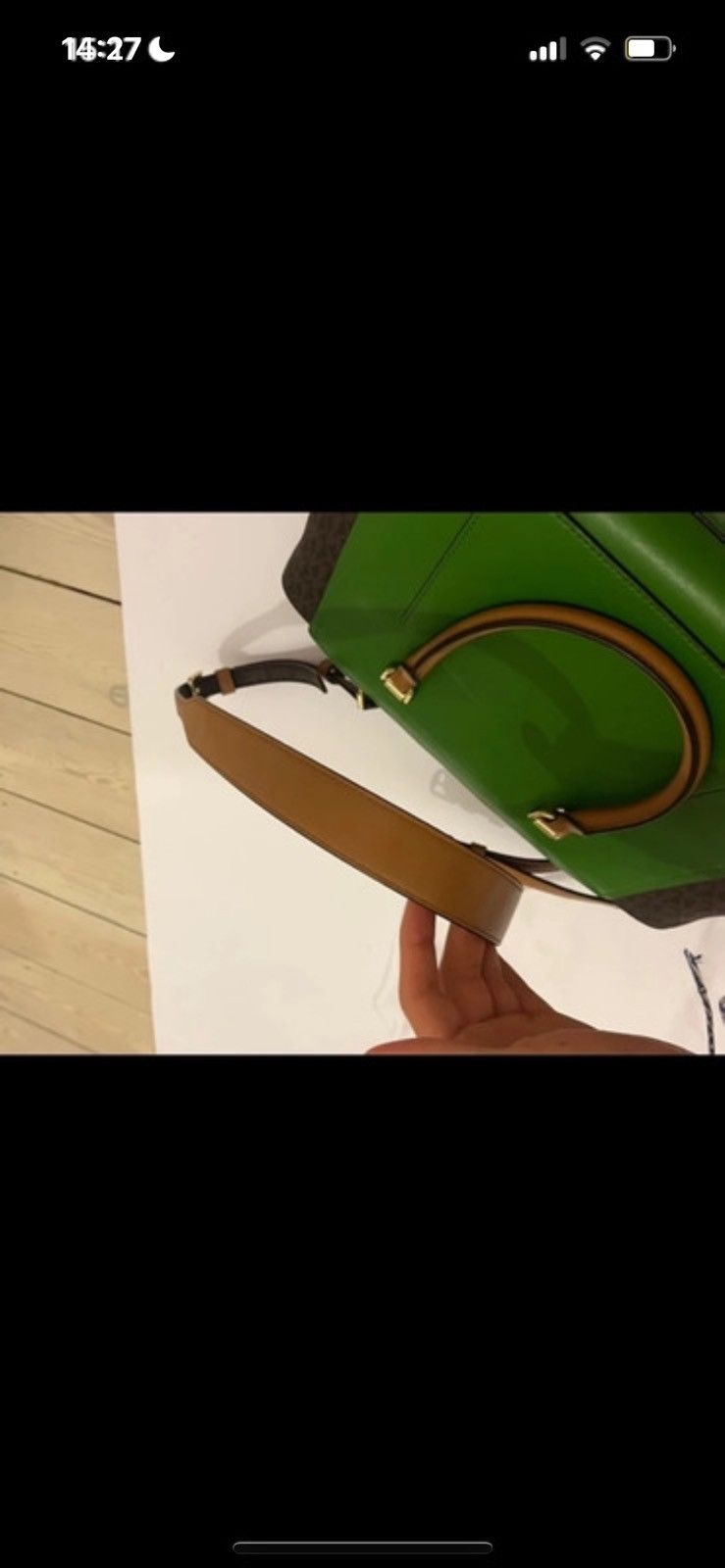Michael Kors Michael Kors Handbag Green Brown Leather Size ONE SIZE - 14 Thumbnail