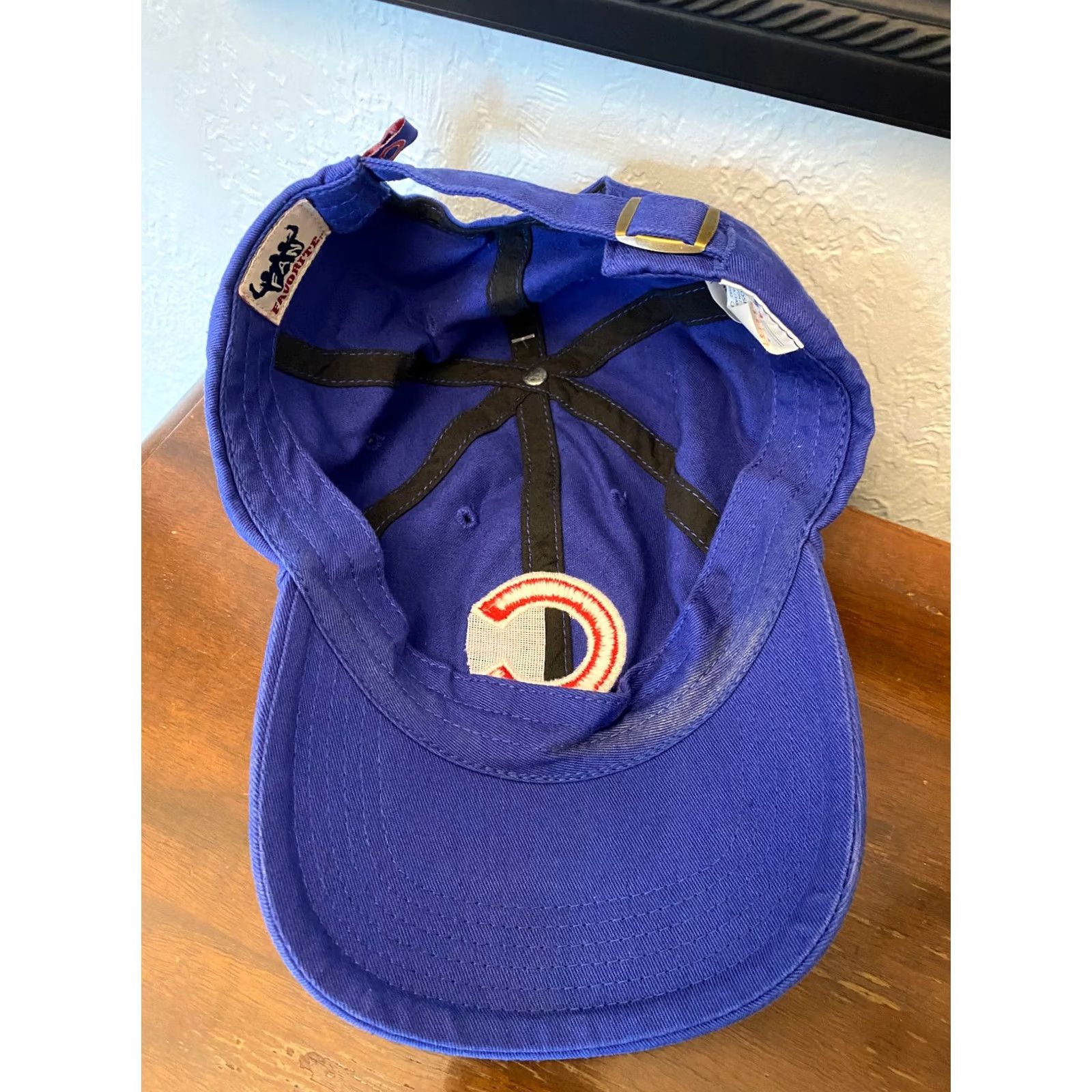 MLB Chicago Cubs Baseball Cap Blue Hat Unisex Adults Adjustable Strapback EUC Modern Solid Pattern Size ONE SIZE - 4 Thumbnail