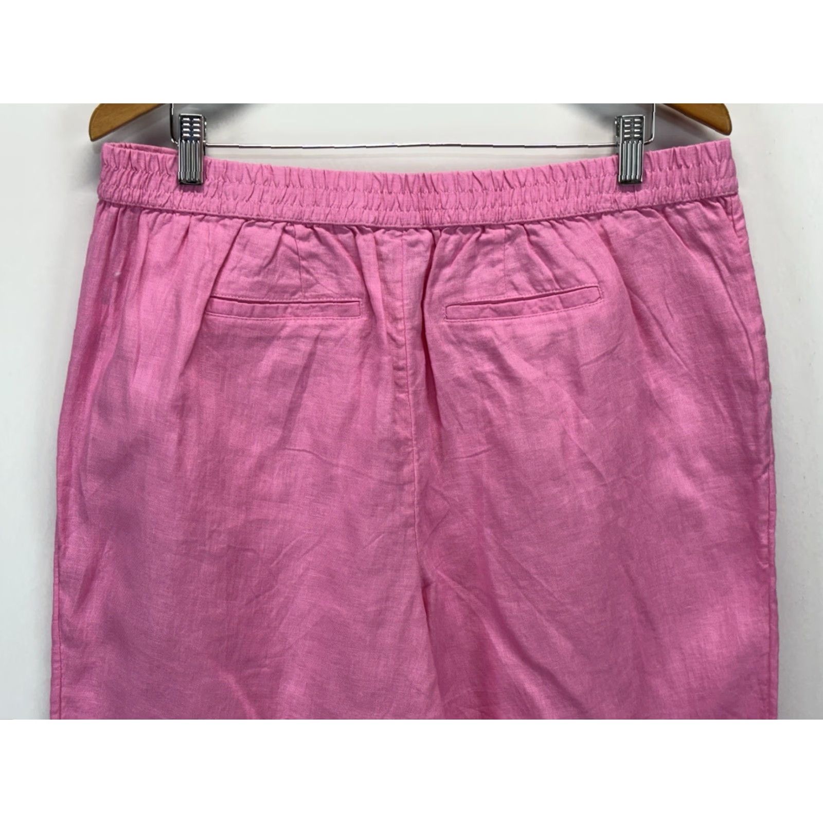 Charter Club Charter Club Luxury Linen Capri Pants Sz Large Women’s Pink Pull On Eyelet Trim Size 36" / US 14 / IT 50 - 5 Thumbnail