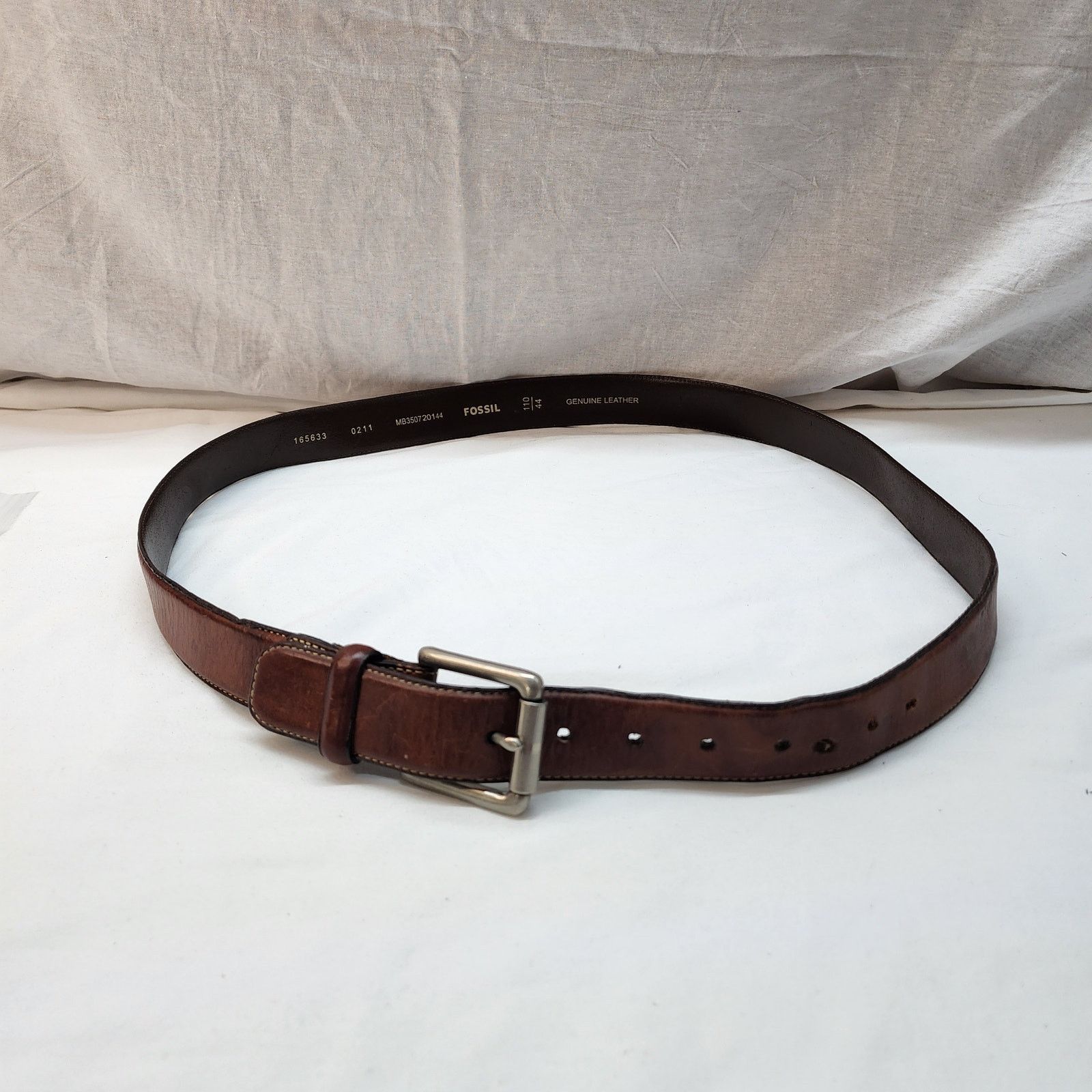 Fossil Fossil brown leather belt size 44 belt one hole was made b45 Size 44 - 1 Thumbnail