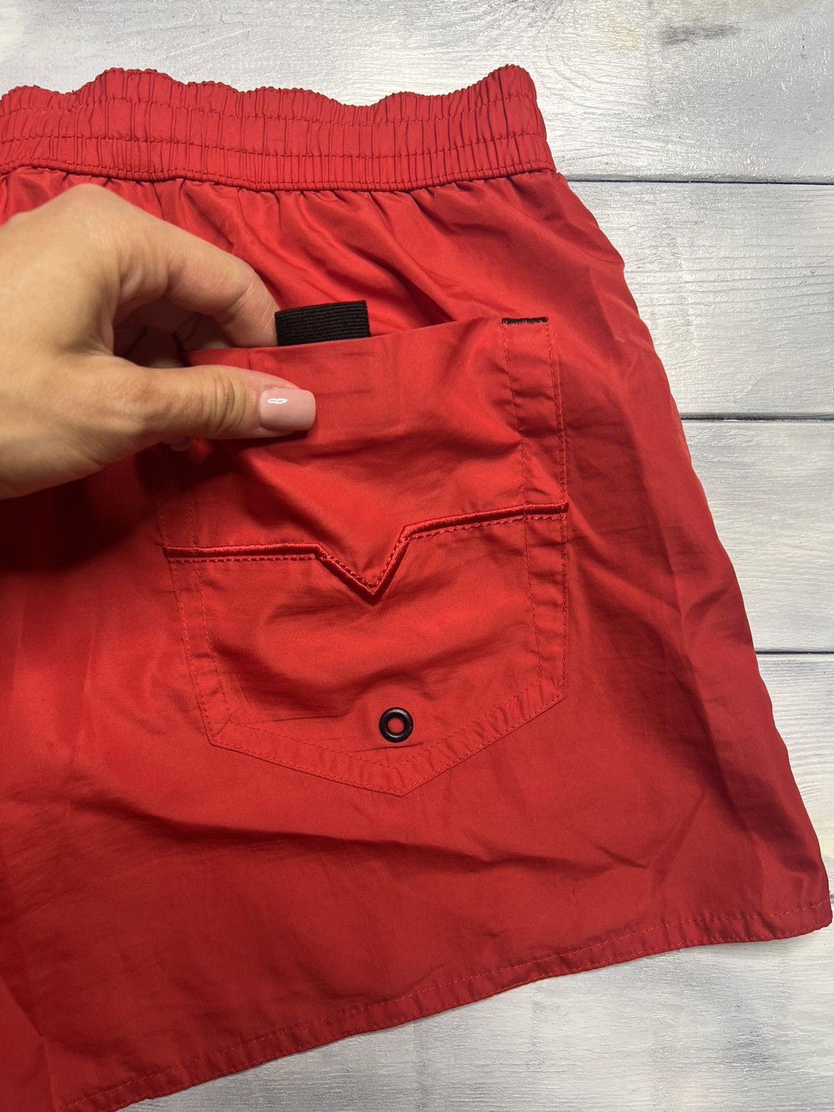 Diesel Beach Shorts Diesel Punk Logo Nylon Color Red Size M Size US 32 / EU 48 - 4 Thumbnail