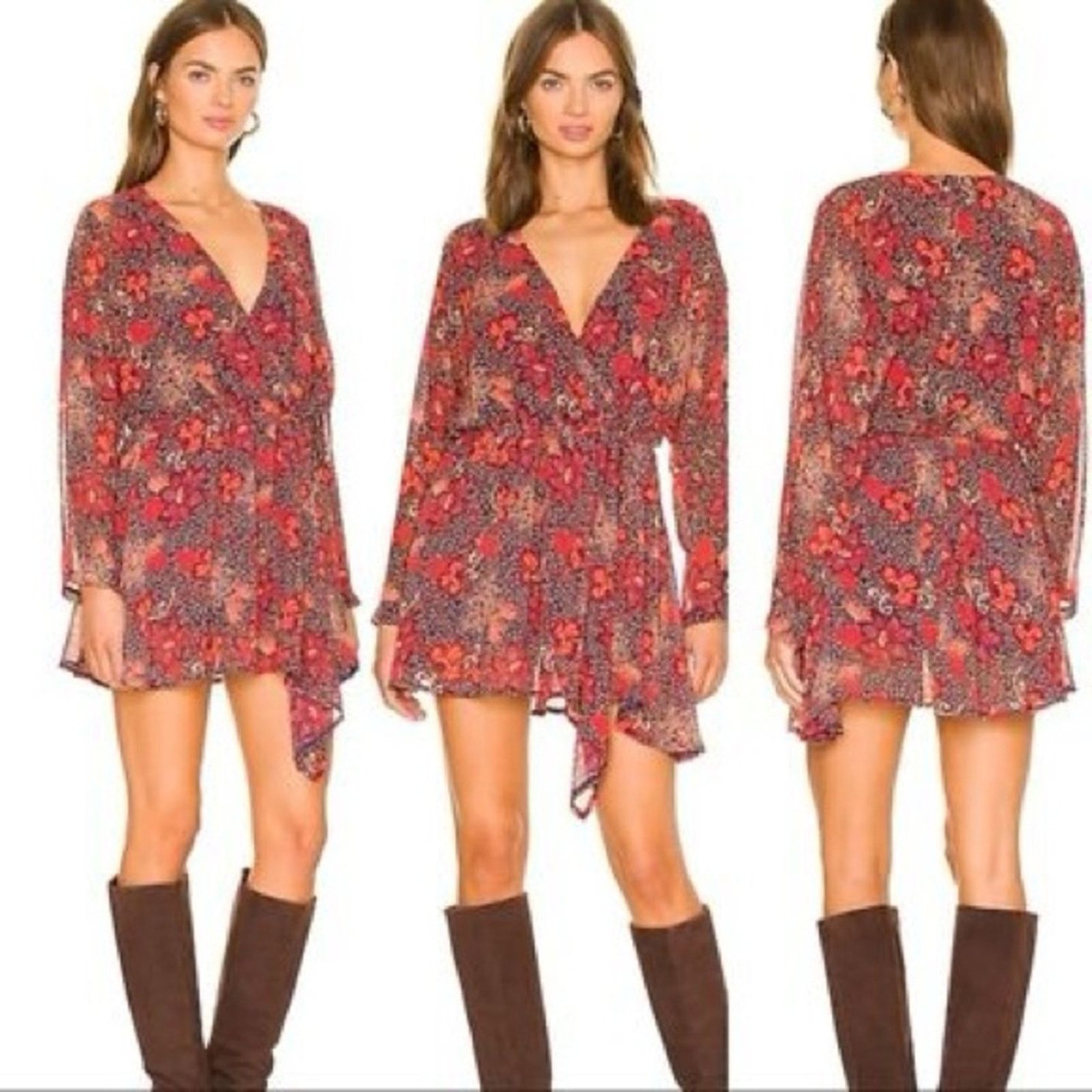 Free People Free People Terran Floral Bohemian Mini Dress Women’s Small Size S / US 4 / IT 40 - 1 Thumbnail