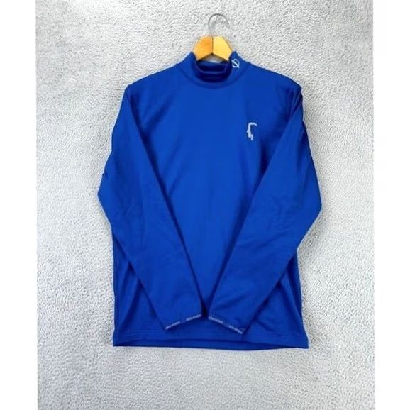 Oscar Jacobson VINTAGE Oscar Jacobson Shirt Mens Medium Blue WPS Ron Thermal Turtleneck Pullover Golf Size US M / EU 48-50 / 2 - 3 Thumbnail
