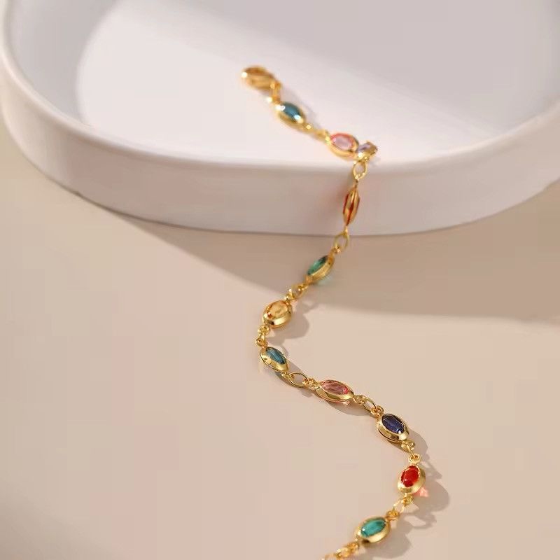 Jewelry Acrylic Oval Beads Bracelet Size ONE SIZE - 3 Thumbnail