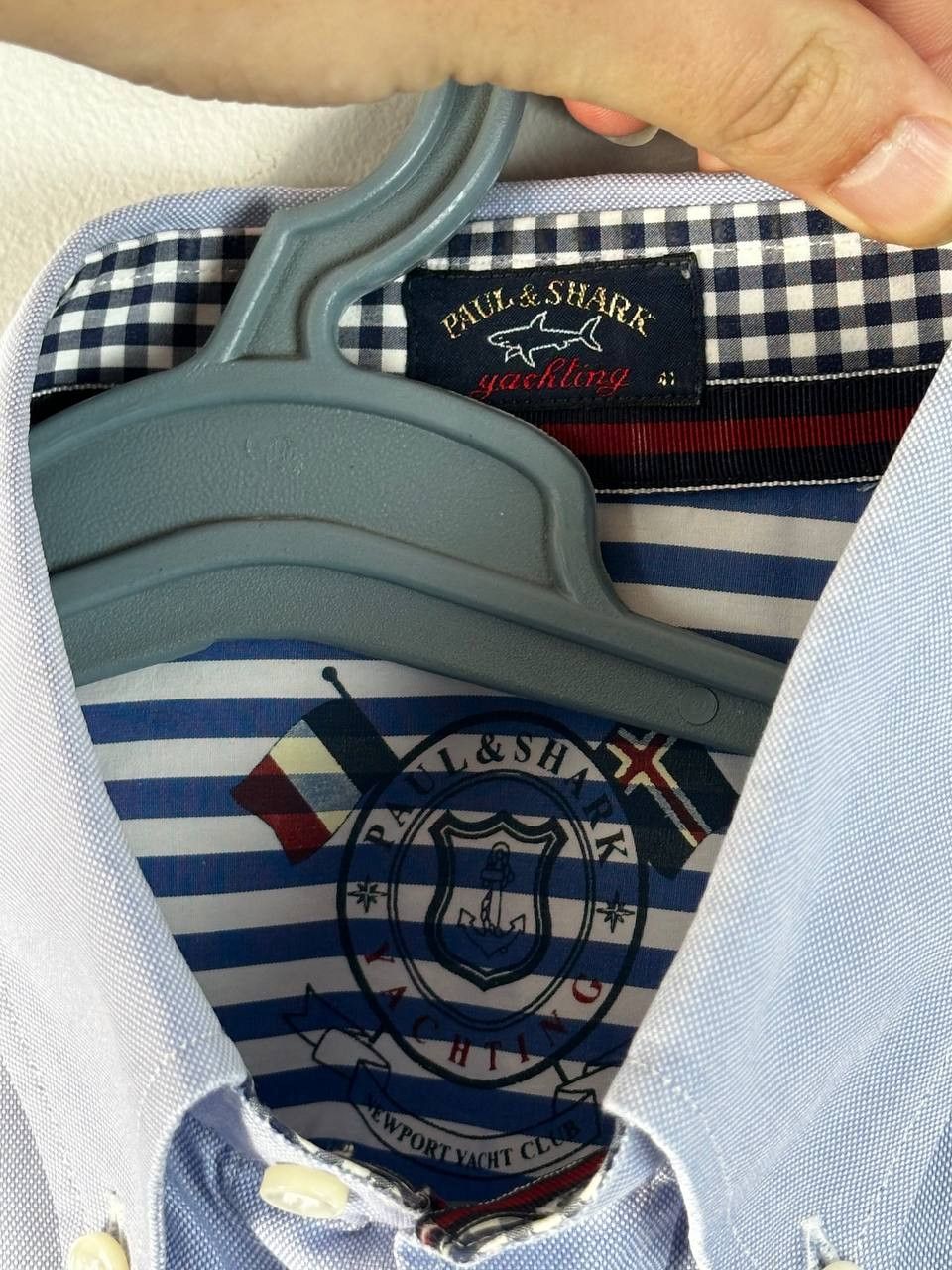 Paul & Shark Paul & Shark Yachting Luxury Oxford Blue Shirt Size US M / EU 48-50 / 2 - 7 Thumbnail