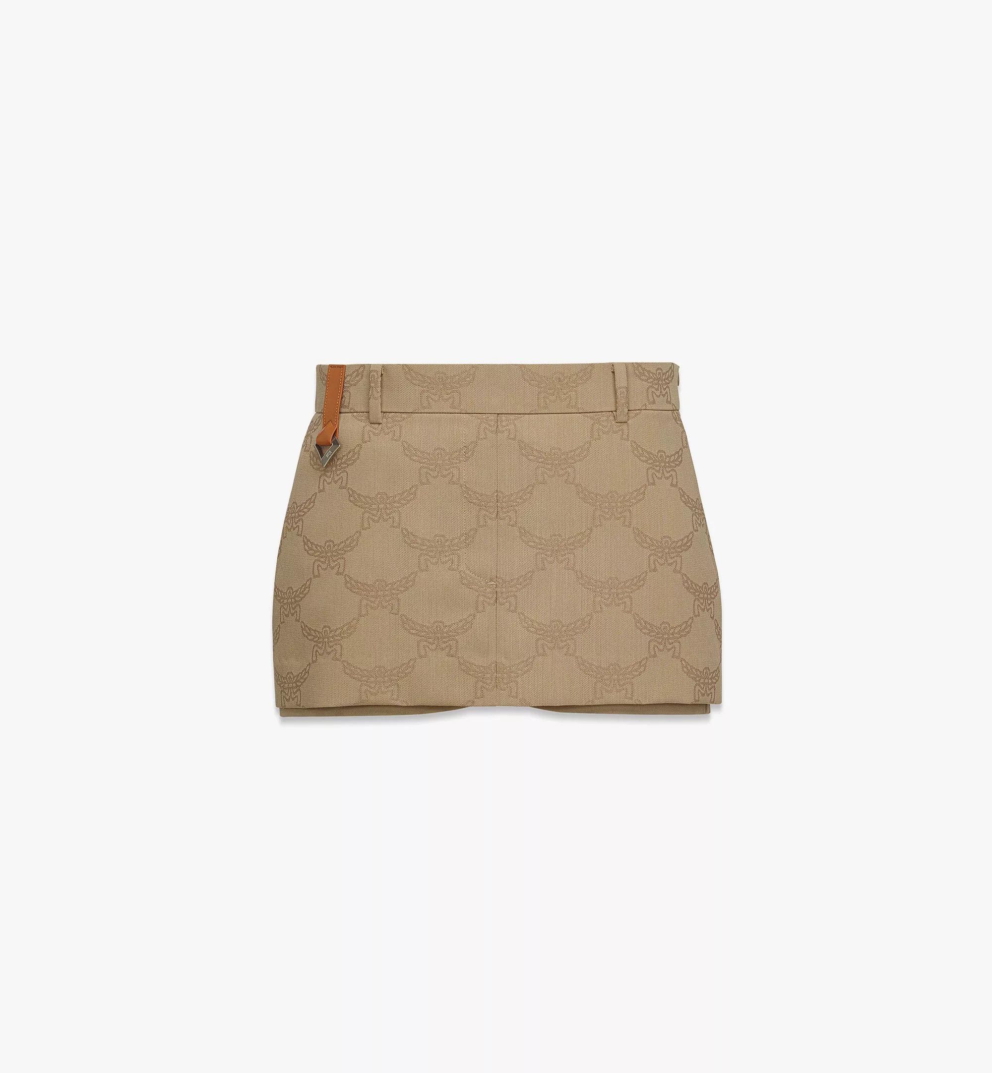 o1mt1gz0126 Lauretos Wool Jacquard Shorts in Beige