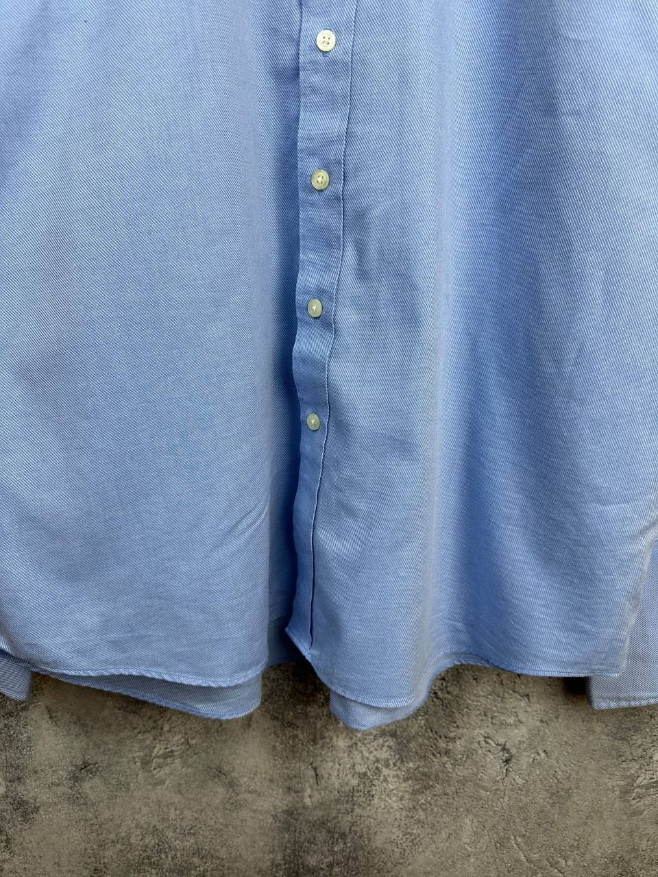 Balmain Balmain Paris Button Up Dress Shirt Micro Stripe Blue LS Size US XL / EU 56 / 4 - 7 Thumbnail