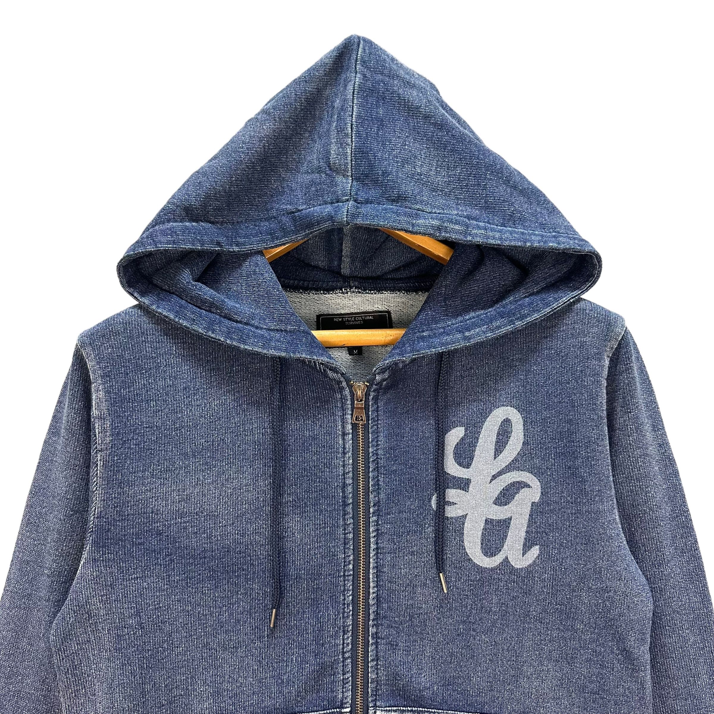 Japanese Brand LA LOGO BY BEAN'S ZIPPER HOODIES #8802-028 Size US M / EU 48-50 / 2 - 2 Thumbnail