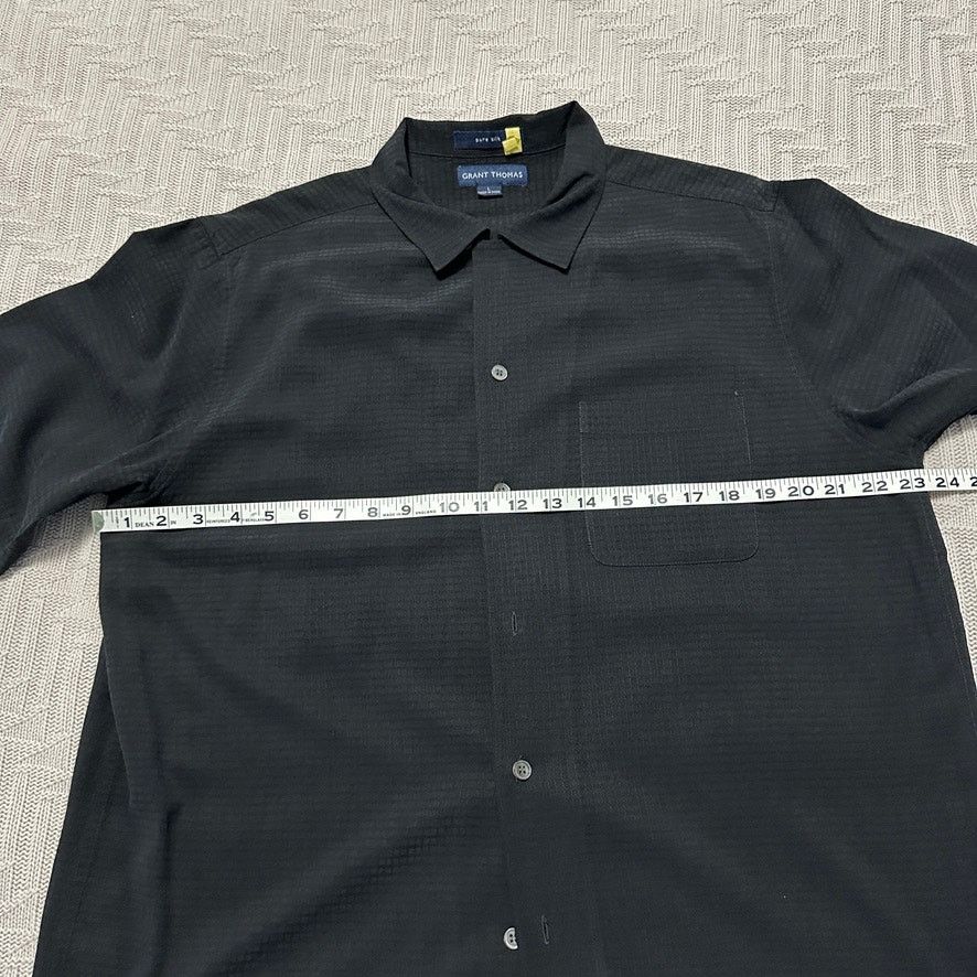 Grant Thomas Grant Thomas black silk short sleeve button down size L Size US L / EU 52-54 / 3 - 5 Thumbnail