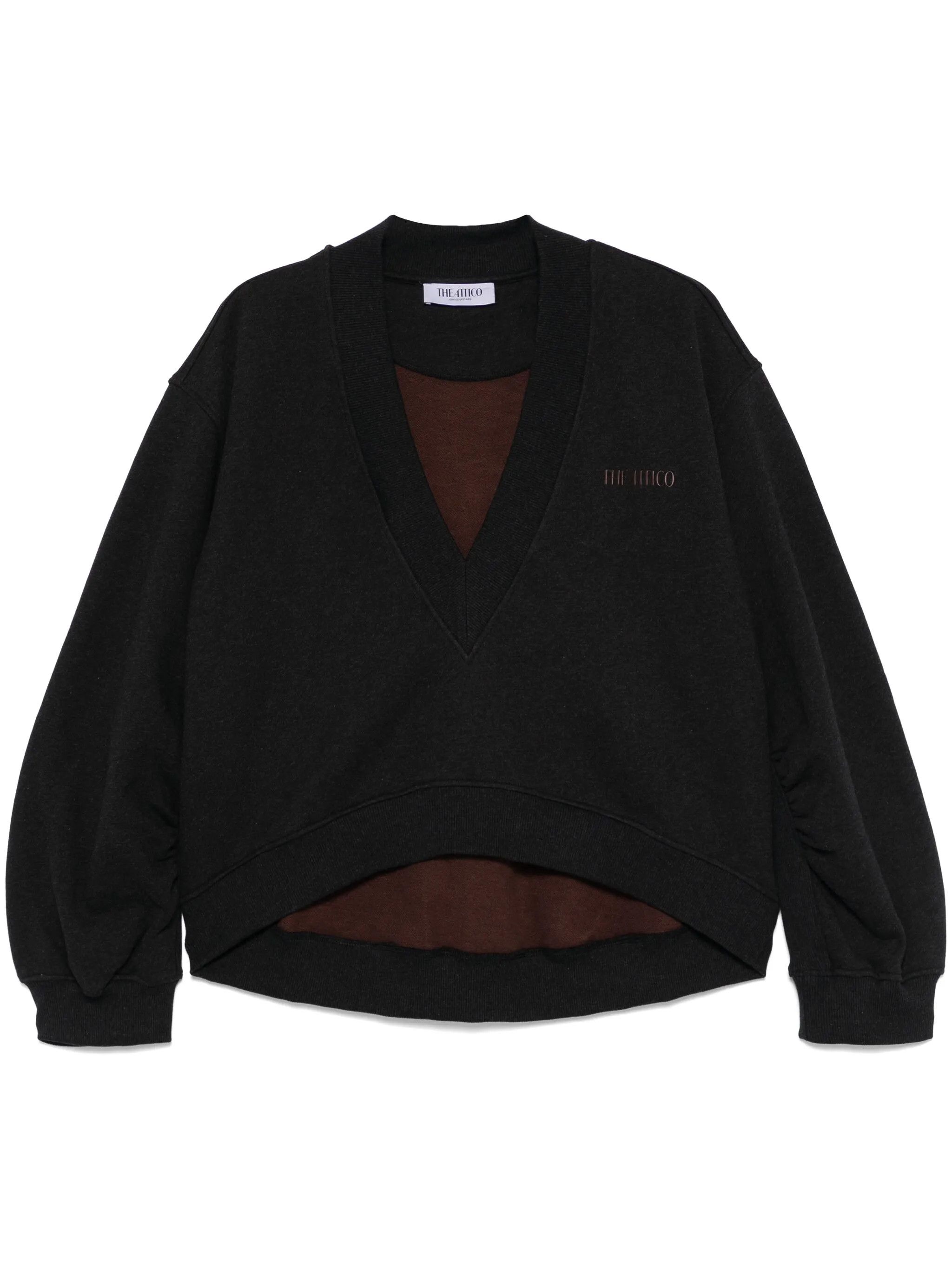 The Attico o1s22i1n0325 Oversized Sweatshirt in Black Size S / US 4 / IT 40 - 1 Thumbnail