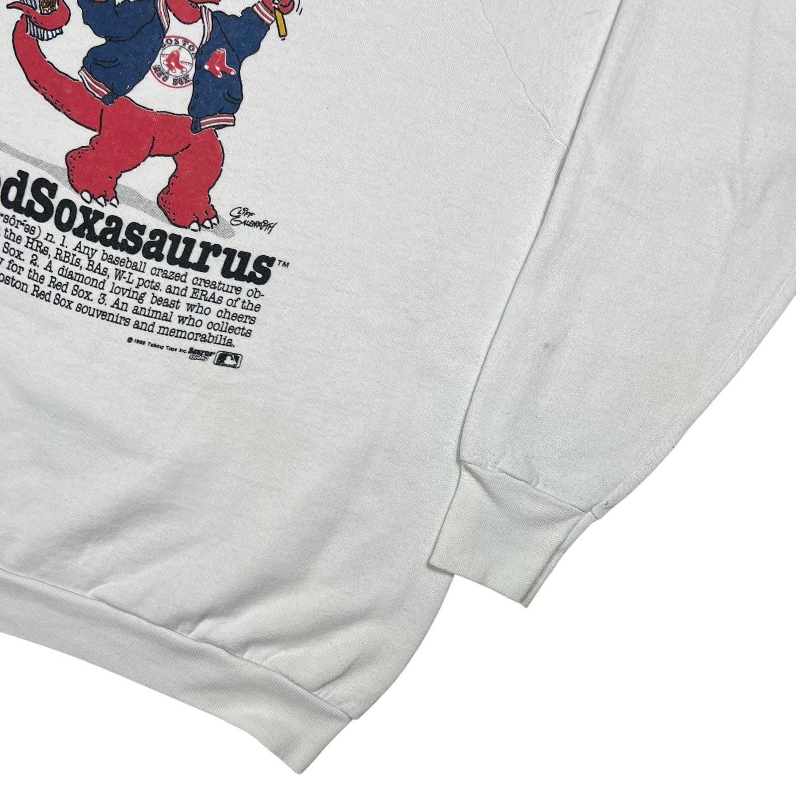 Fruit Of The Loom × MLB × Vintage 1989 Talking Tops Redsoxasaurus Boston Red Sox crewneck Size US XL / EU 56 / 4 - 3 Thumbnail