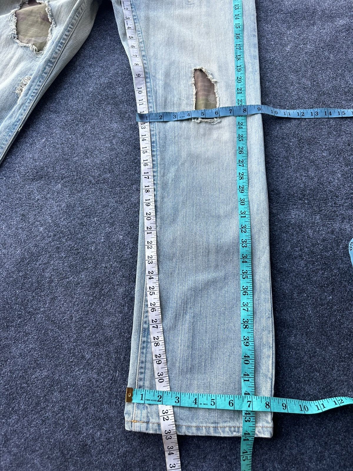 PPFM Vintage Gumu International Distressed Denim 32x33 D171 Size US 32 / EU 48 - 11 Thumbnail