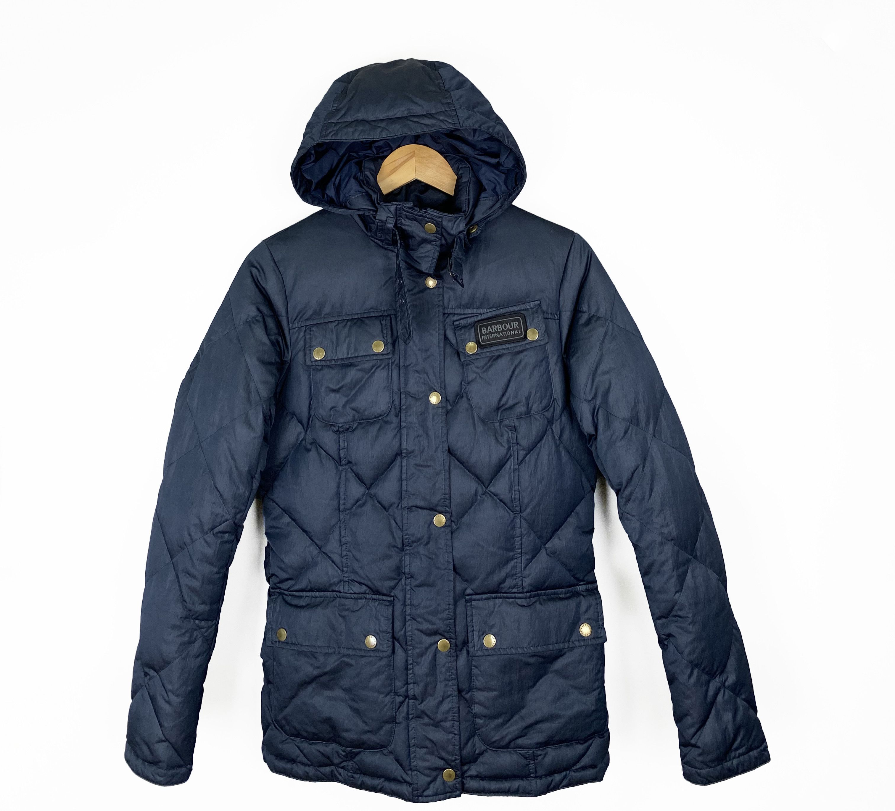 image of Barbour Nation Down Women's Jacket in Navy (Size Medium)