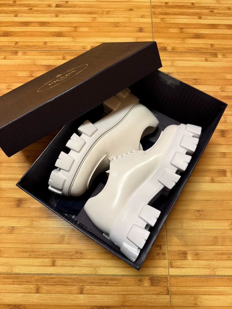 Prada prada 23 FW white platform shoes leather shoes 2504-Nextarr Size US 7.5 / EU 40-41 - 2 Thumbnail