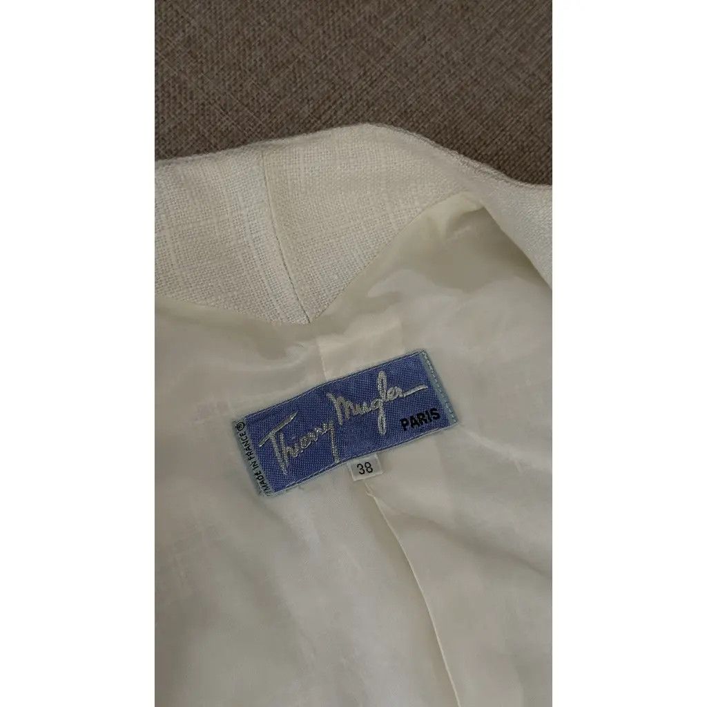 Thierry Mugler Thierry Mugler Paris Sculpted Avant-Garde Blazer White FR 38 Size S / US 4 / IT 40 - 7 Thumbnail