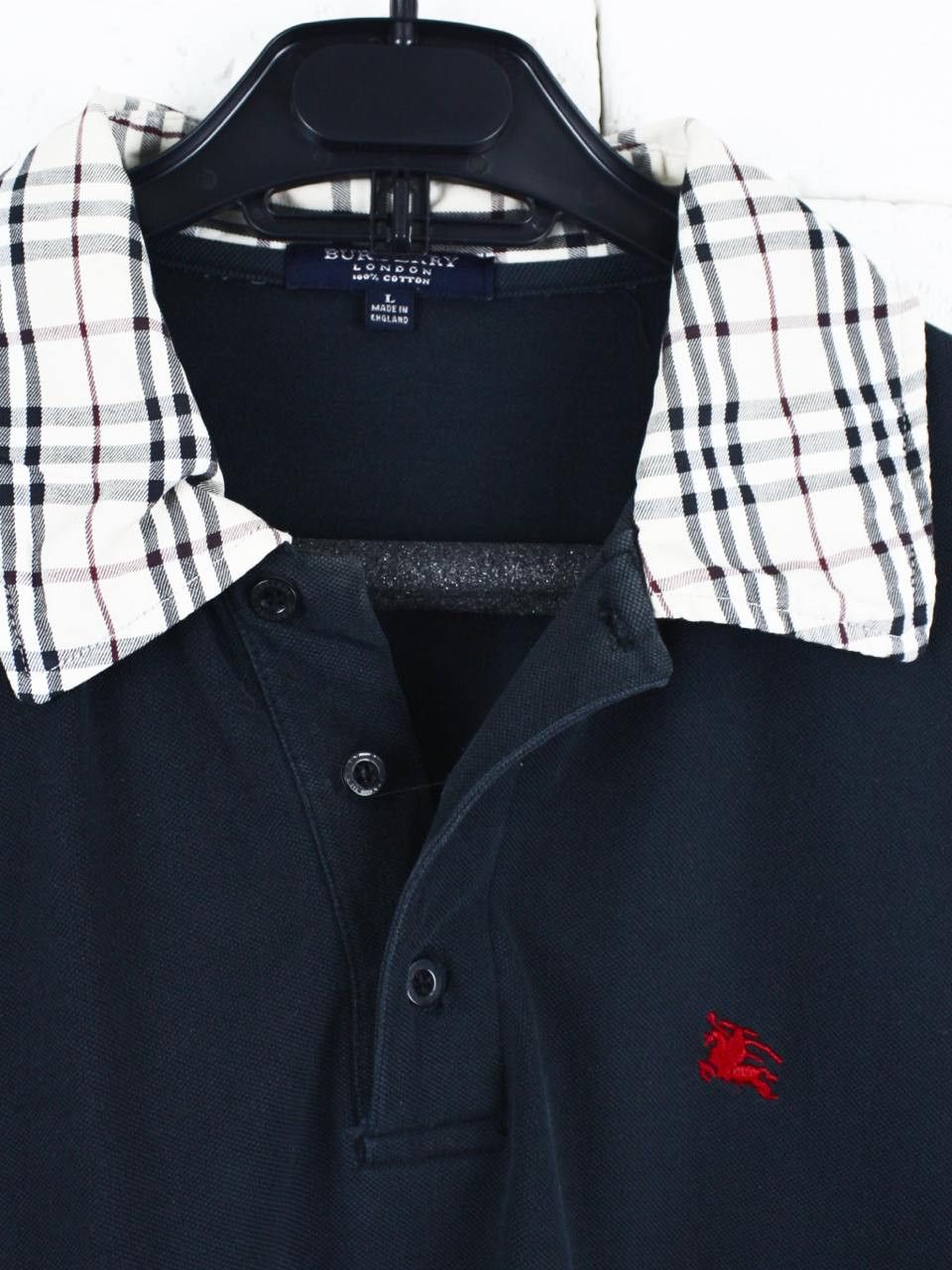 Burberry Burberry London Polo Shirt Nova Check Collar Vintage Size US L / EU 52-54 / 3 - 3 Thumbnail