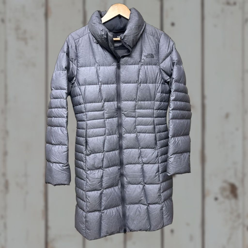 The North Face The North Face Coat Parka Down Winter Gray S Women's Hooded Long Puffer Parka Coat Down Insulation Zip Size S / US 4 / IT 40 - 1 Thumbnail