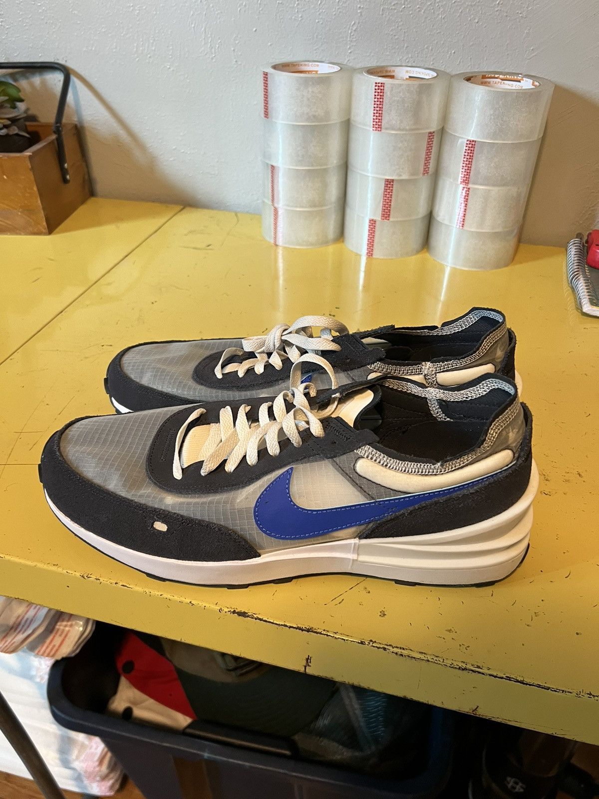 Nike Nike Waffle One GS 'Phantom Hyper Royal 2022 Sz 11.5 Size US 11.5 / EU 44-45 - 2 Thumbnail