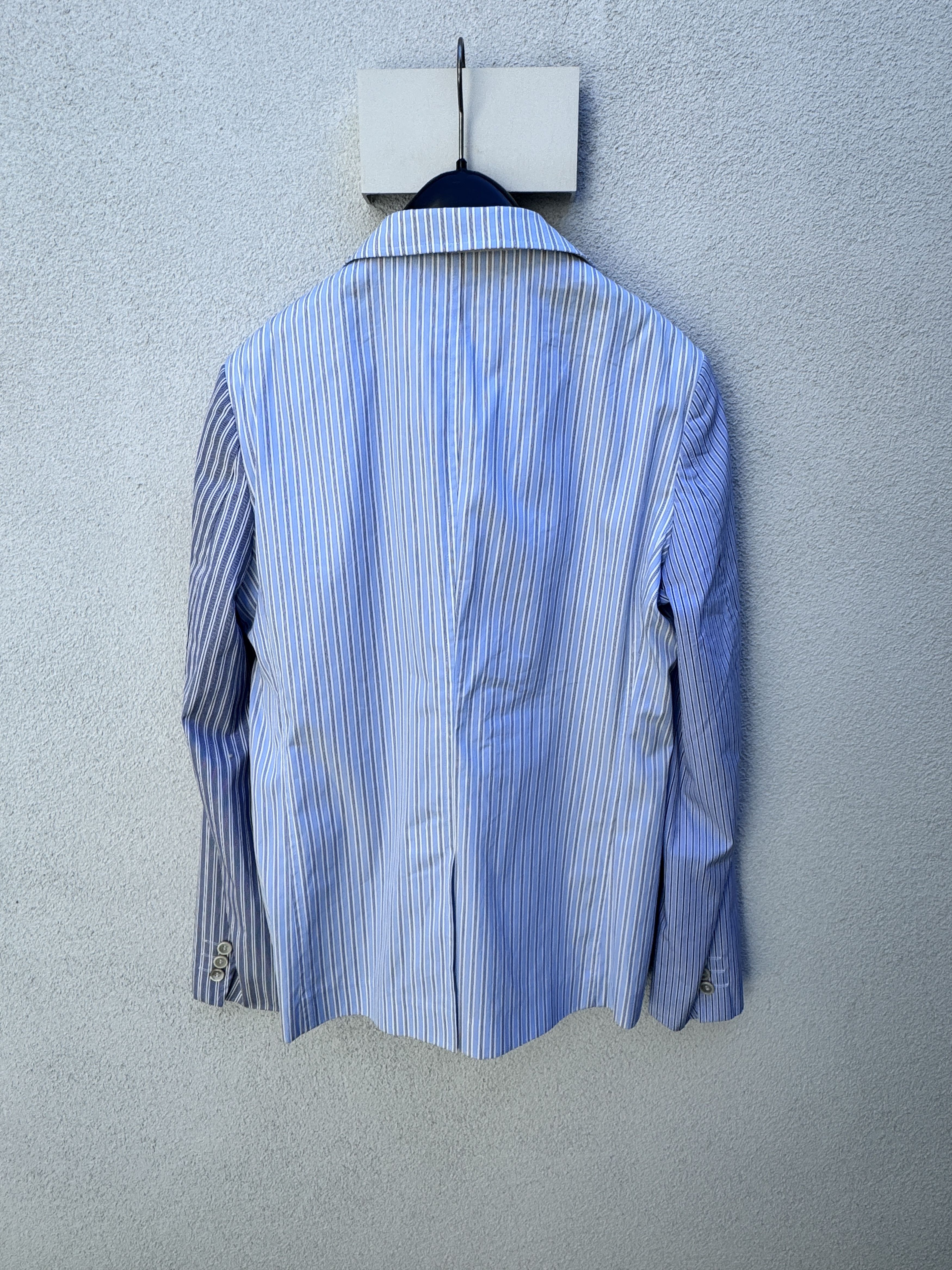 Comme des Garcons COMME des GARCONS SHIRT Blue White Striped Cotton Blazer S Size 48S - 2 Thumbnail