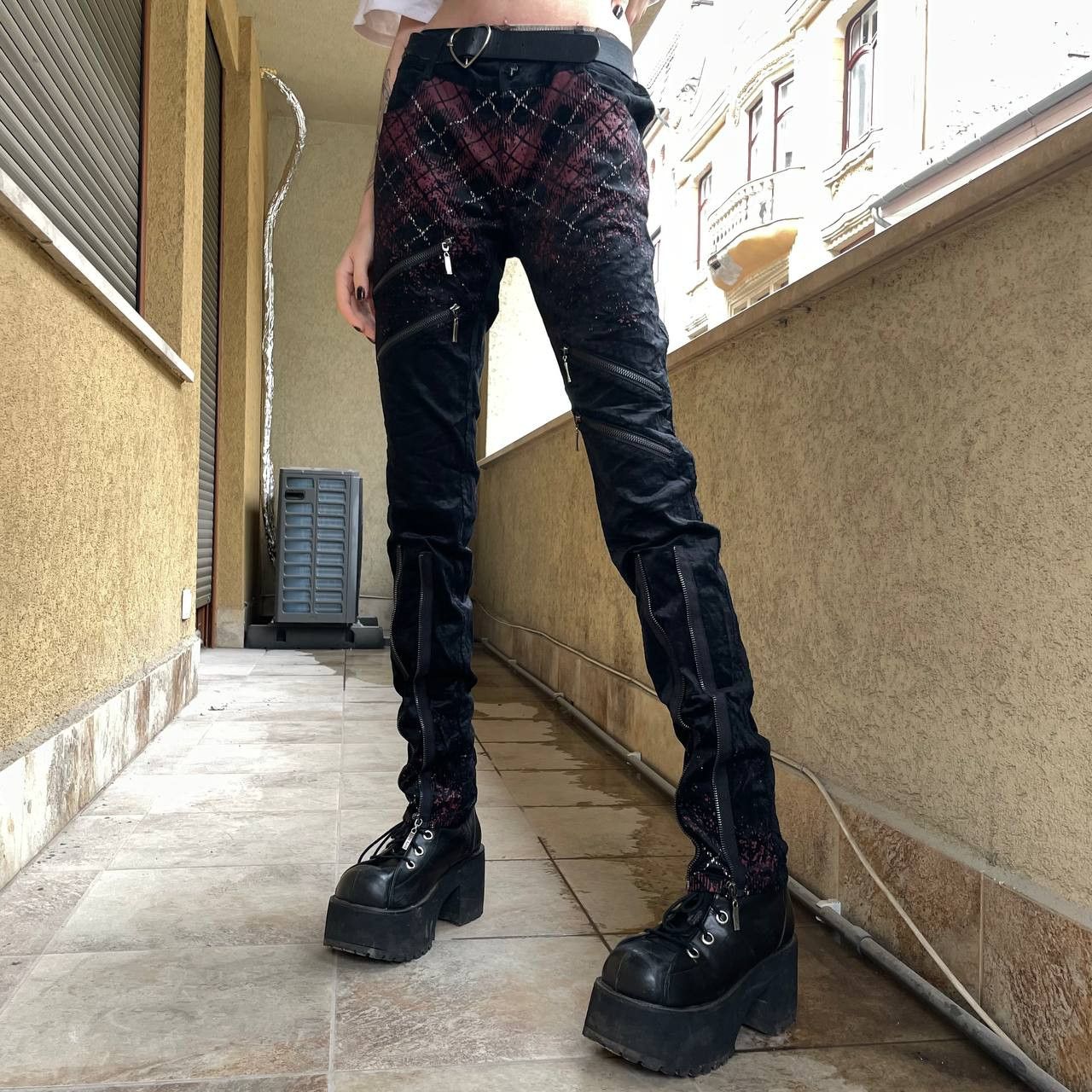 Other Punk Rave Gothic Pants type Gothicana type Killstar Size 32" / US 10 / IT 46 - 1 Thumbnail