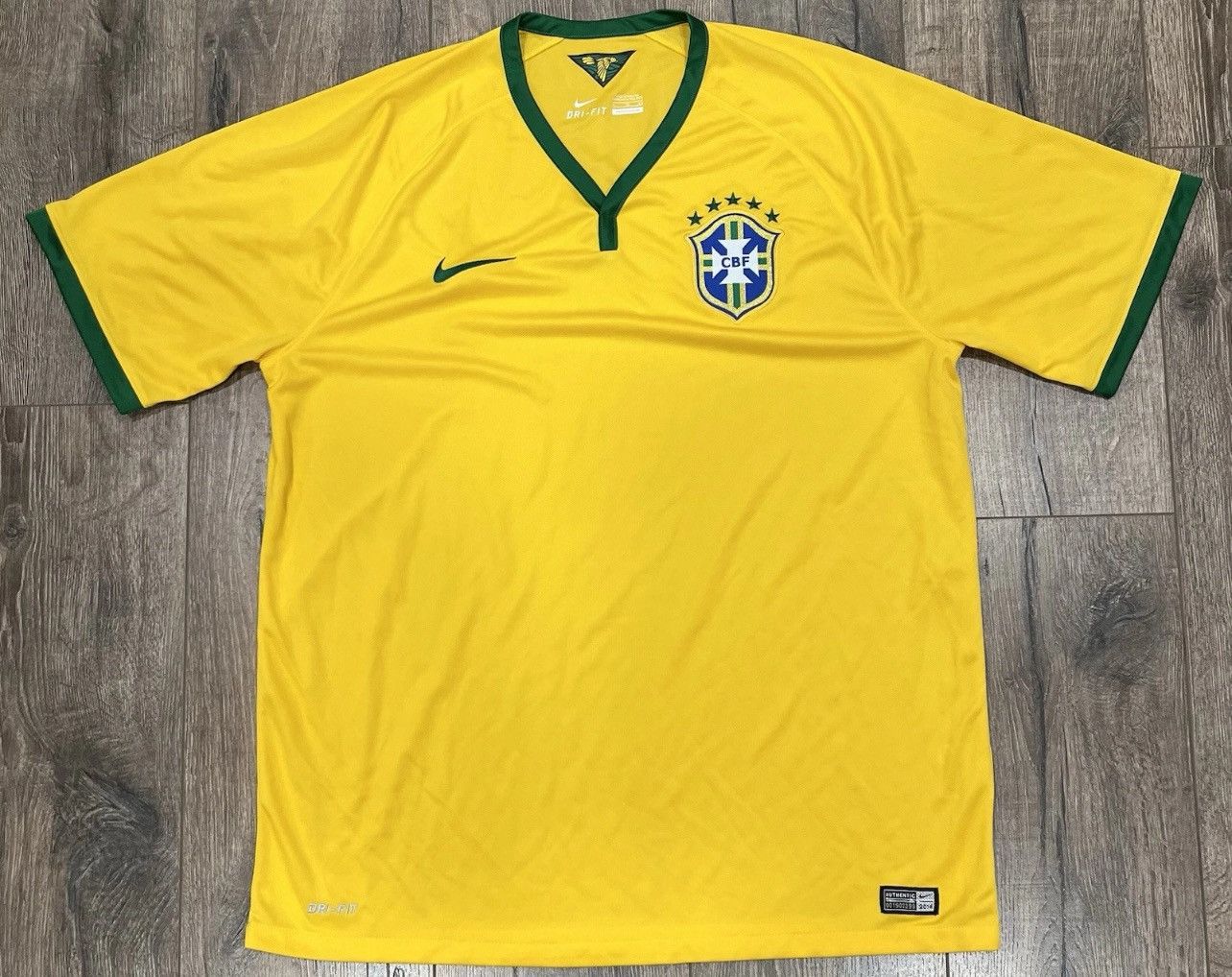 Nike × Vintage Nike Brazil 2014 Home Jersey | XL Size US XL / EU 56 / 4 - 1 Thumbnail