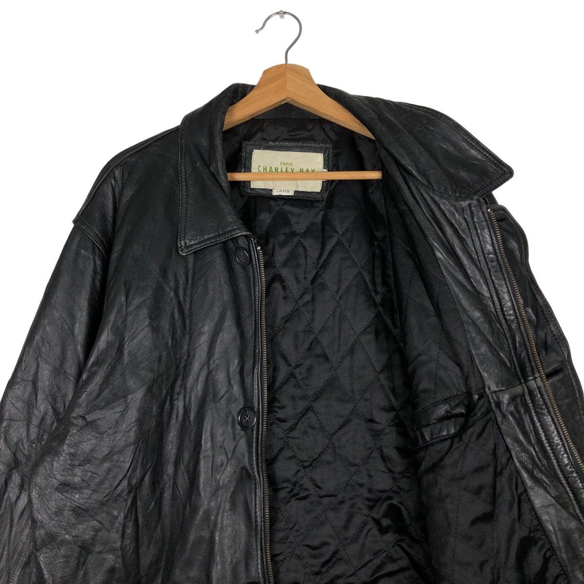 Japanese Brand 🔥90’s Vtg Lamb Leather Jacket Worker Paris Charley Bay Size US L / EU 52-54 / 3 - 10 Thumbnail