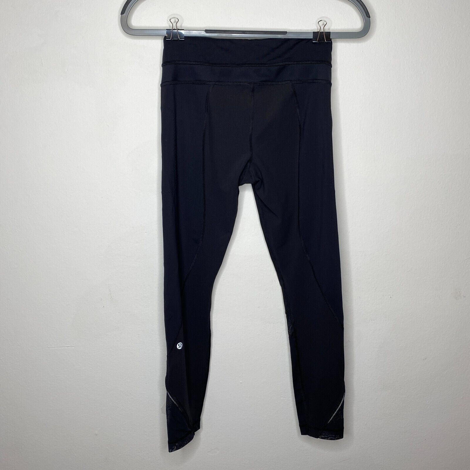 Lululemon Lululemon Black Side Zip Pockets Mesh Detail 7/8 Leggings 4 Size 27" / US 4 / IT 40 - 3 Thumbnail