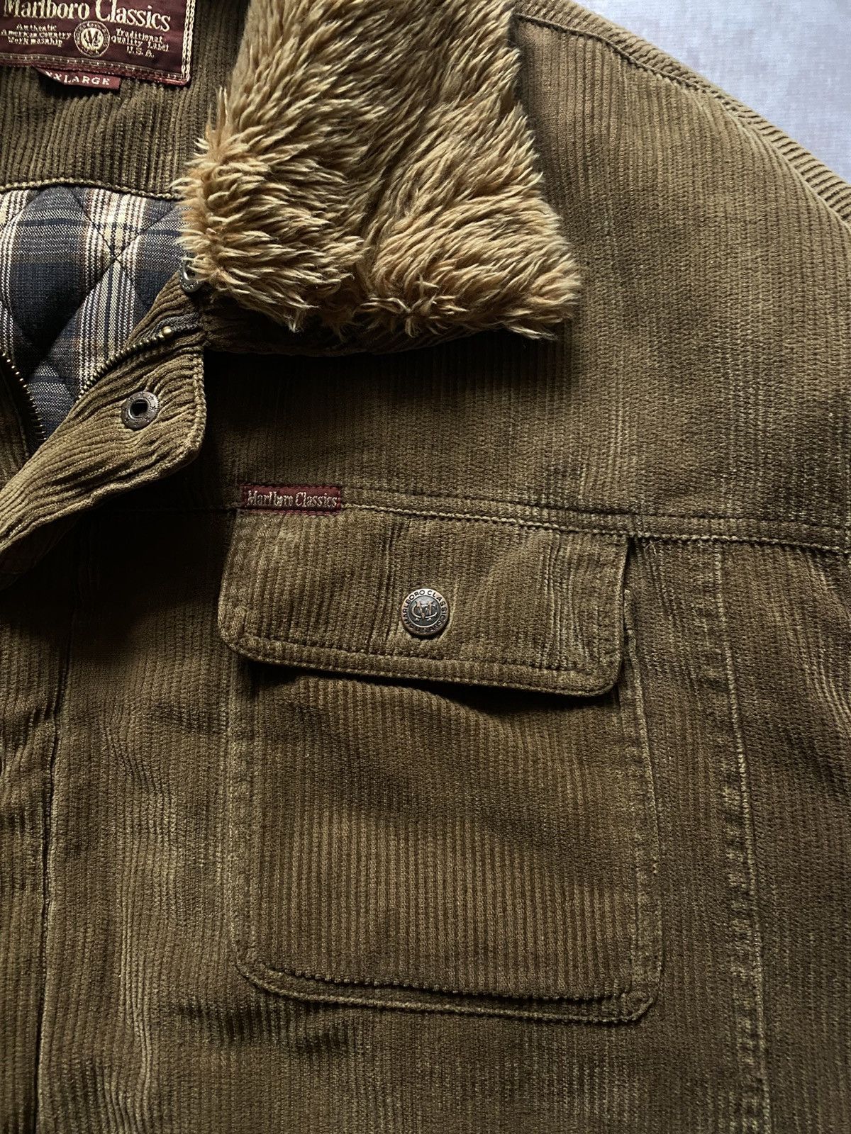 Vintage Marlboro Classics 90s Corduroy Trucker Work Jacket