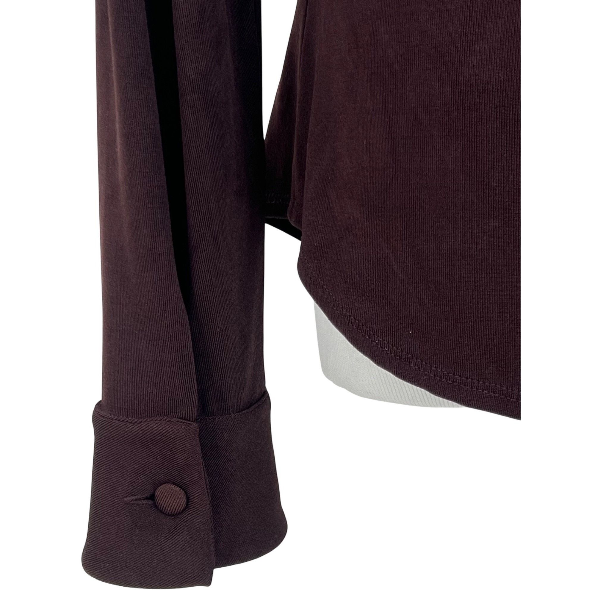 Emporio Armani VTG Armani Oxblood Button-Up Top | Office Siren Old Money Fe Size M / US 6-8 / IT 42-44 - 4 Thumbnail