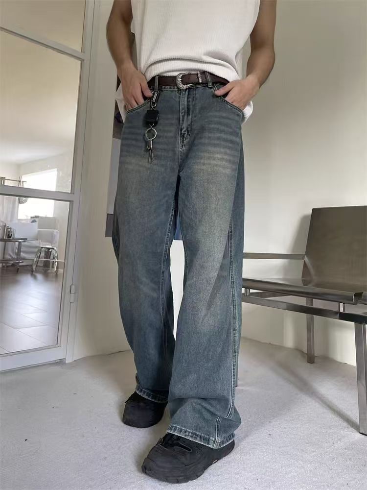 Japanese Brand × Jean Men's light blue washed vintage straight jeans Size US 32 / EU 48 - 1 Thumbnail