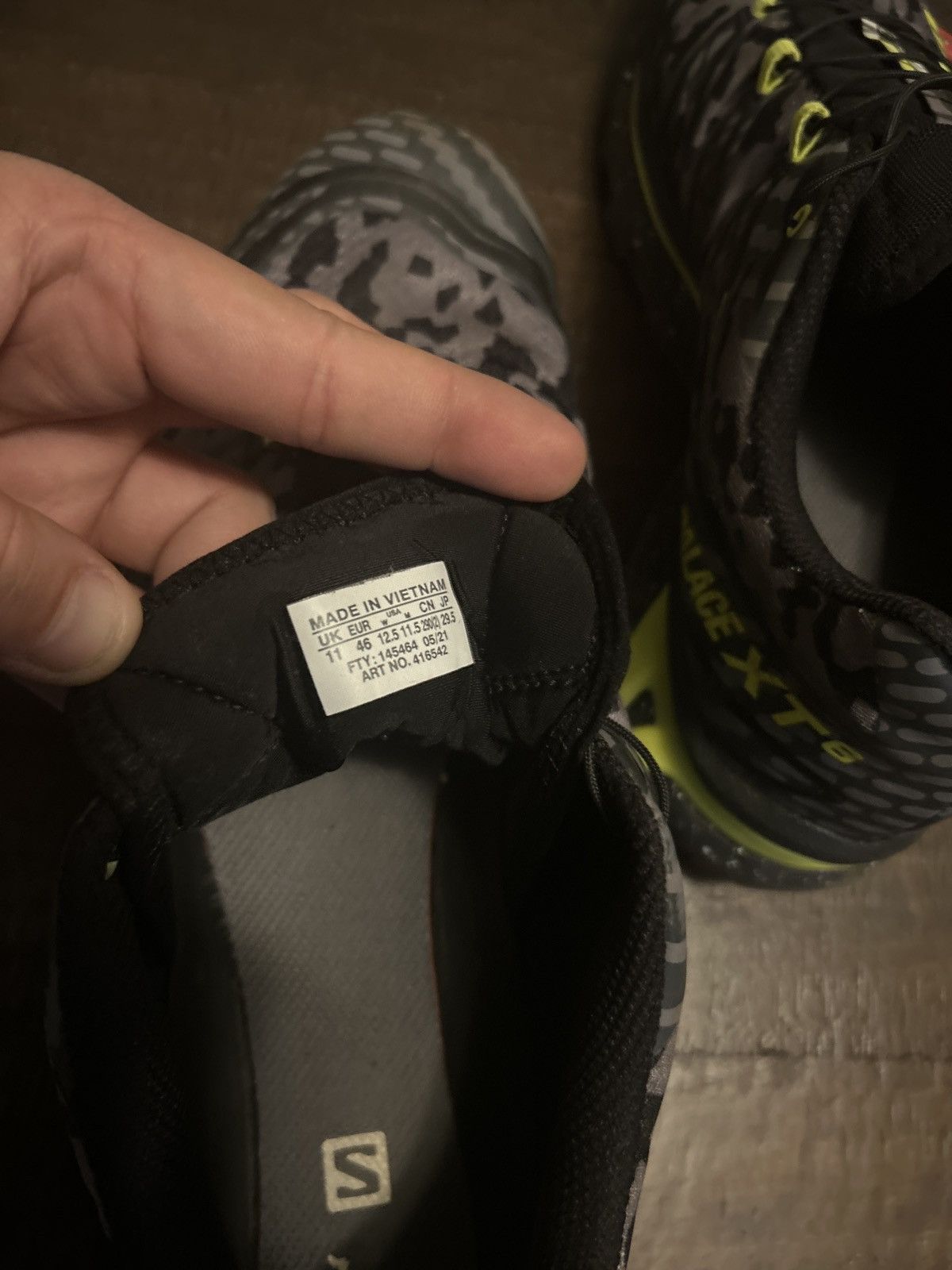 image of Palace x Salomon Xt-6 Shoes in Black, Men's (Size 11)