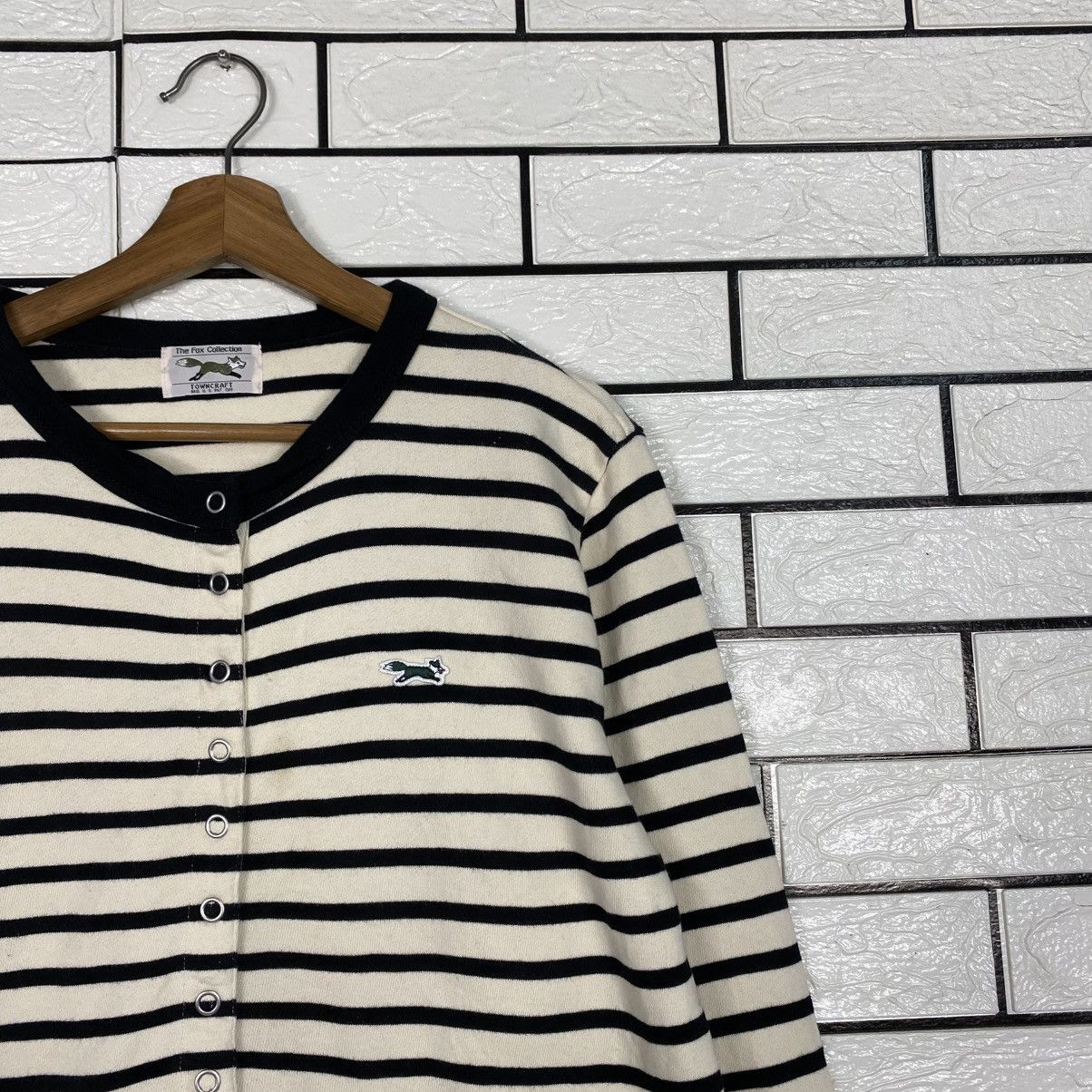 Japanese Brand 📌The Fox Collection Snap Button Cardigan Striped Size US M / EU 48-50 / 2 - 7 Thumbnail
