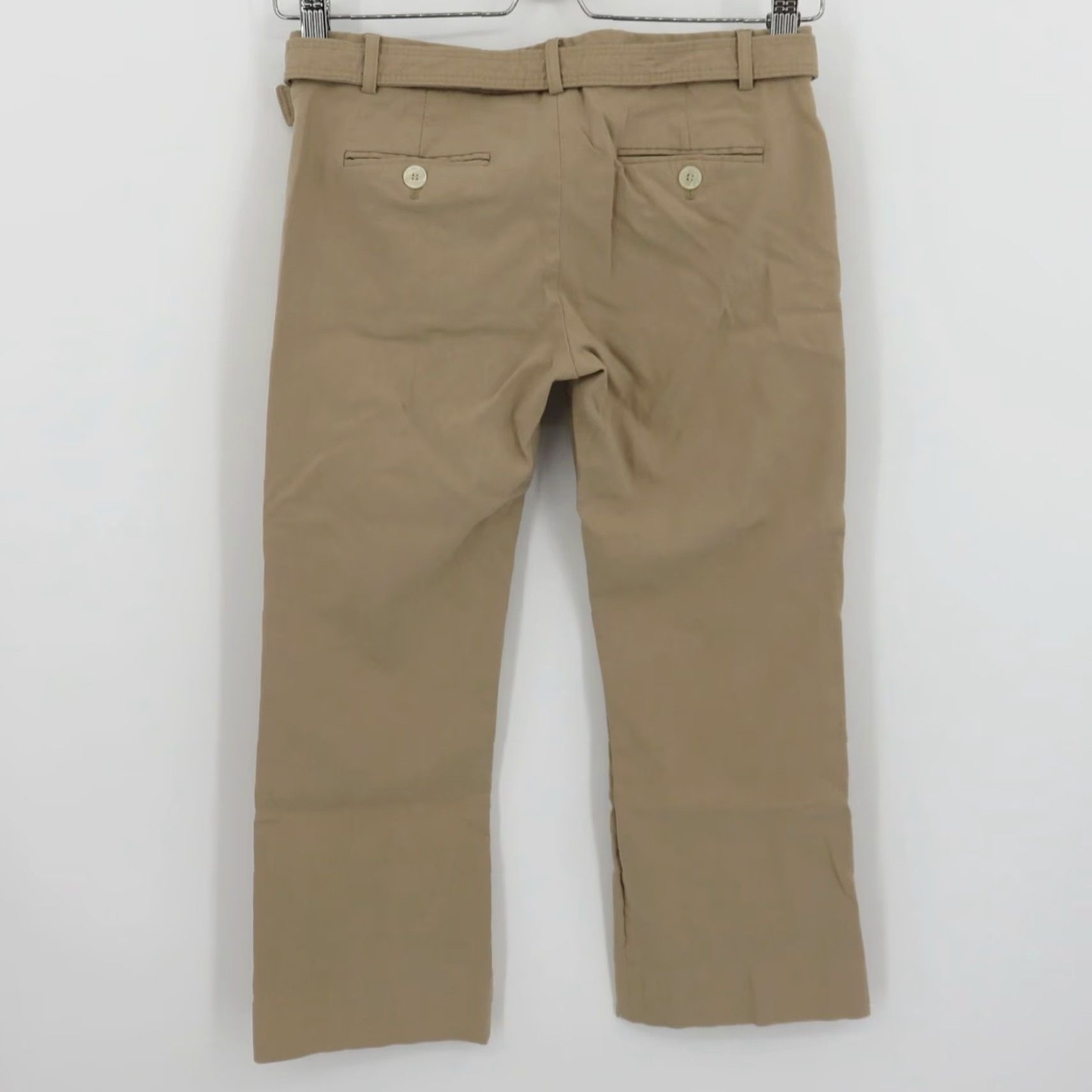Vintage VINTAGE The Limited Drew Fit Cropped Pants Beige 0 Women Belted Pockets Cotton Blend Flat Front Regular 22" Inseam Womens Size 25" / US 0 / IT 36 - 4 Thumbnail