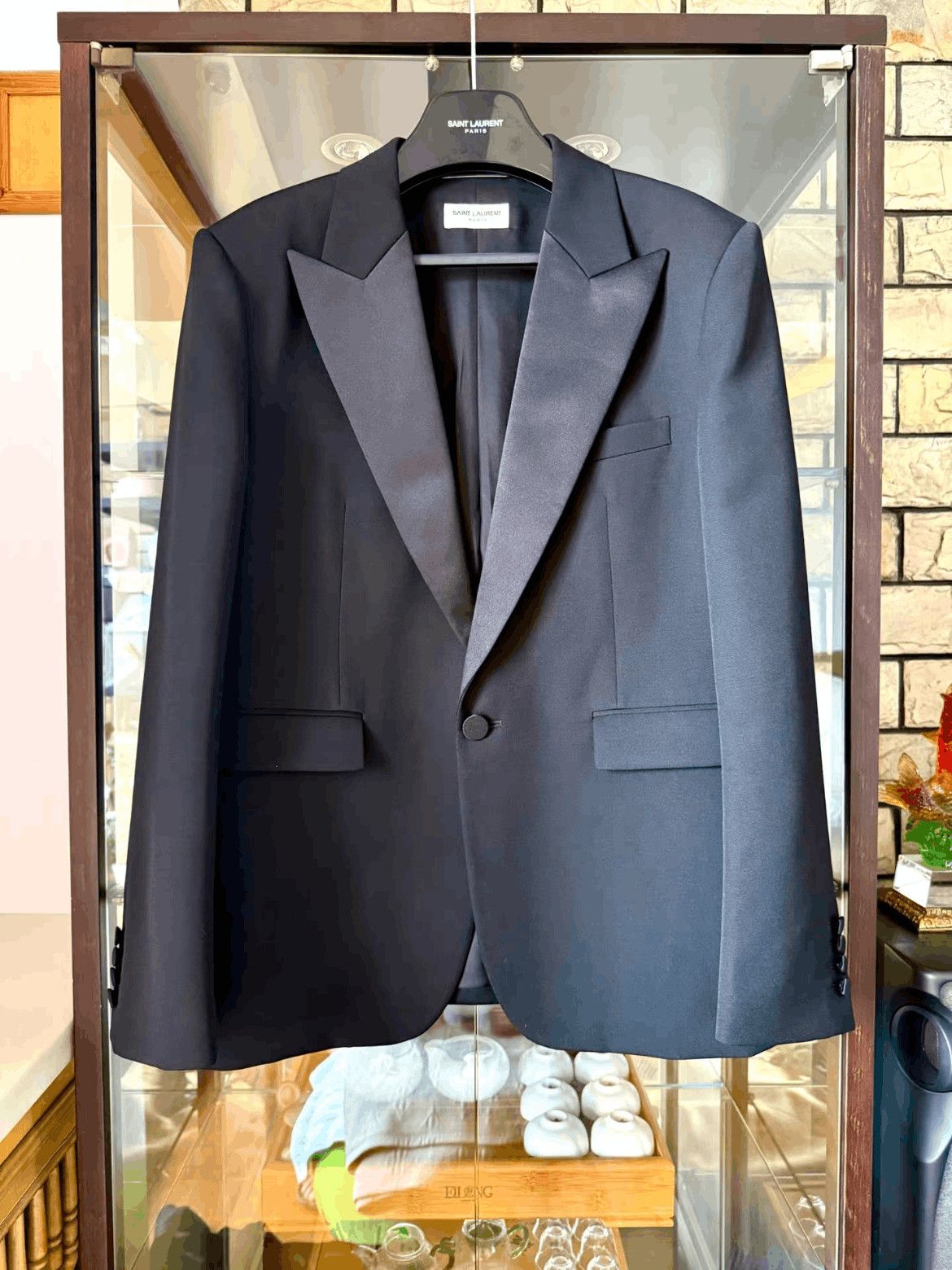 Saint Laurent Paris Sz 54 Saint Laurent Paris 24SS Runway Smoking Blazer Size US L / EU 52-54 / 3 - 1 Thumbnail