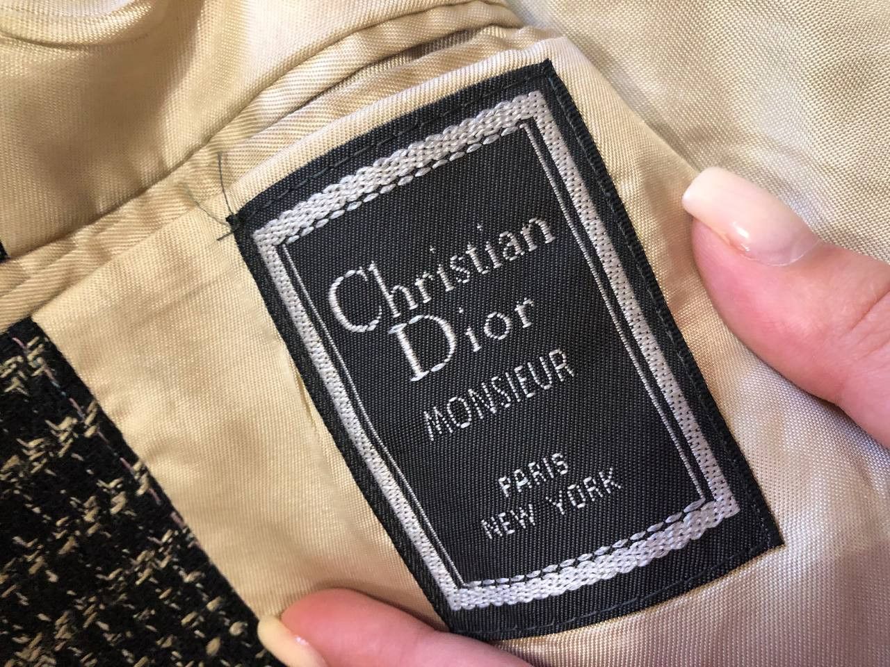 Christian Dior Monsieur VINTAGE CHRISTIAN DIOR Wool Slim Fit Checked Jacket Size 40L - 2 Thumbnail