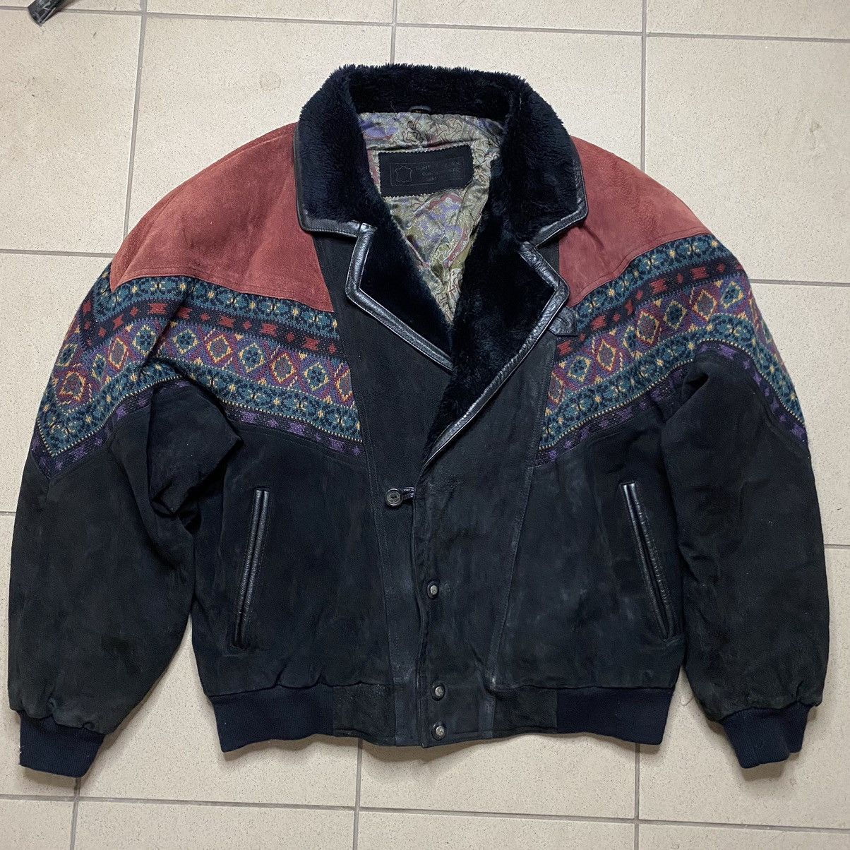 Tribal Aztec Native American Navajo Indians Print Men's Bomber Jacket main image 1