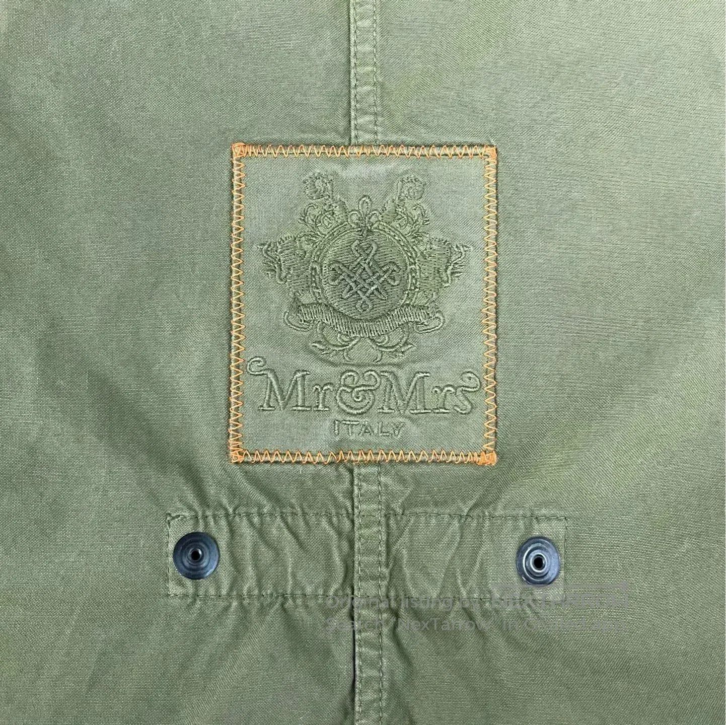 MR & MRS ITALY Mr&Mrs Military Green Fur Collar Coat. Size M / US 6-8 / IT 42-44 - 7 Thumbnail