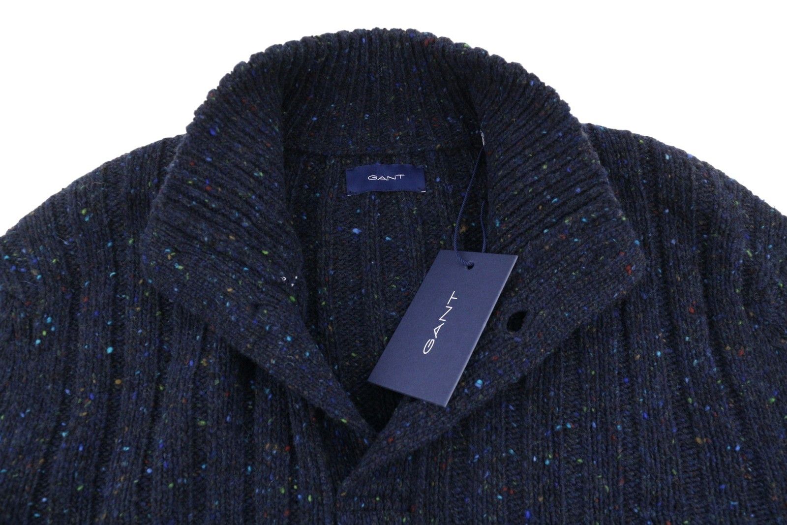 Gant NEPS BUTTONS MOCK NECK 2XL Evening Blue Wool Blend 87250 Size US XXL / EU 58 / 5 - 4 Thumbnail