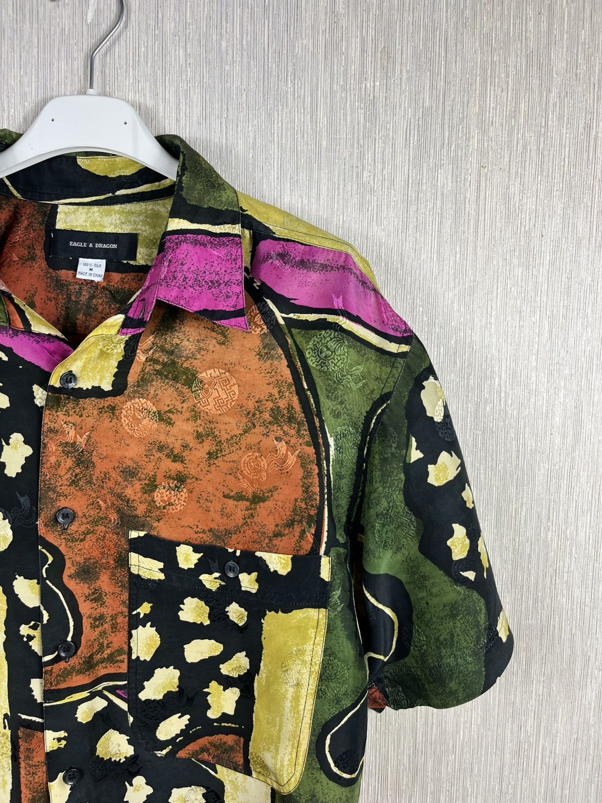Japanese Brand Vintage Eagle & Dragon patterned crazy silk shirt Japanese Size US M / EU 48-50 / 2 - 4 Thumbnail