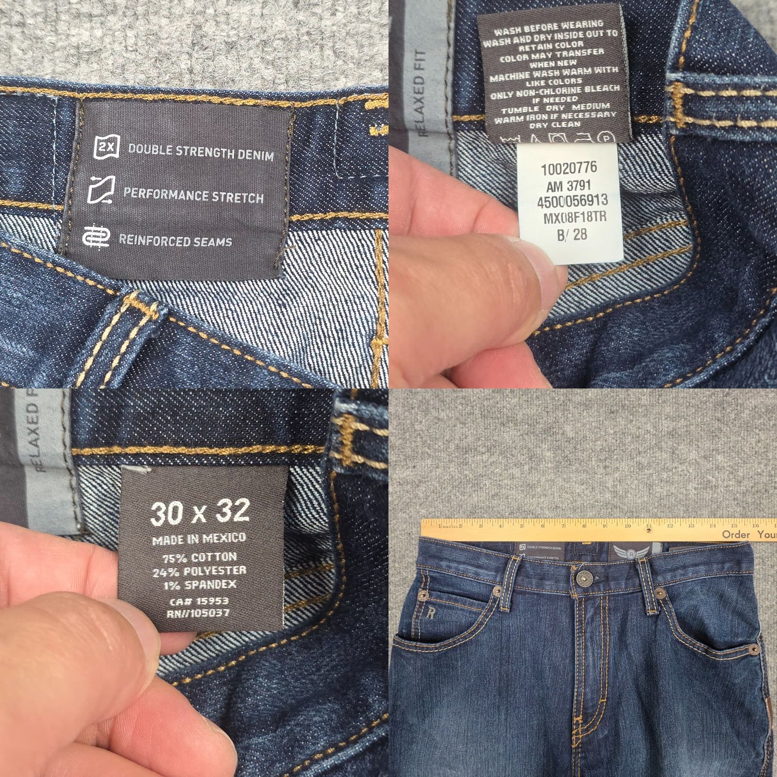 Ariat Ariat Men’s Relentless Relaxed Fit Jeans 30x32 Blue Straight Jeans Men 30 Inseam 30 Regular Fit 5-Pocket Denim Cotton Vintage No Size US 30 / EU 46 - 9 Thumbnail