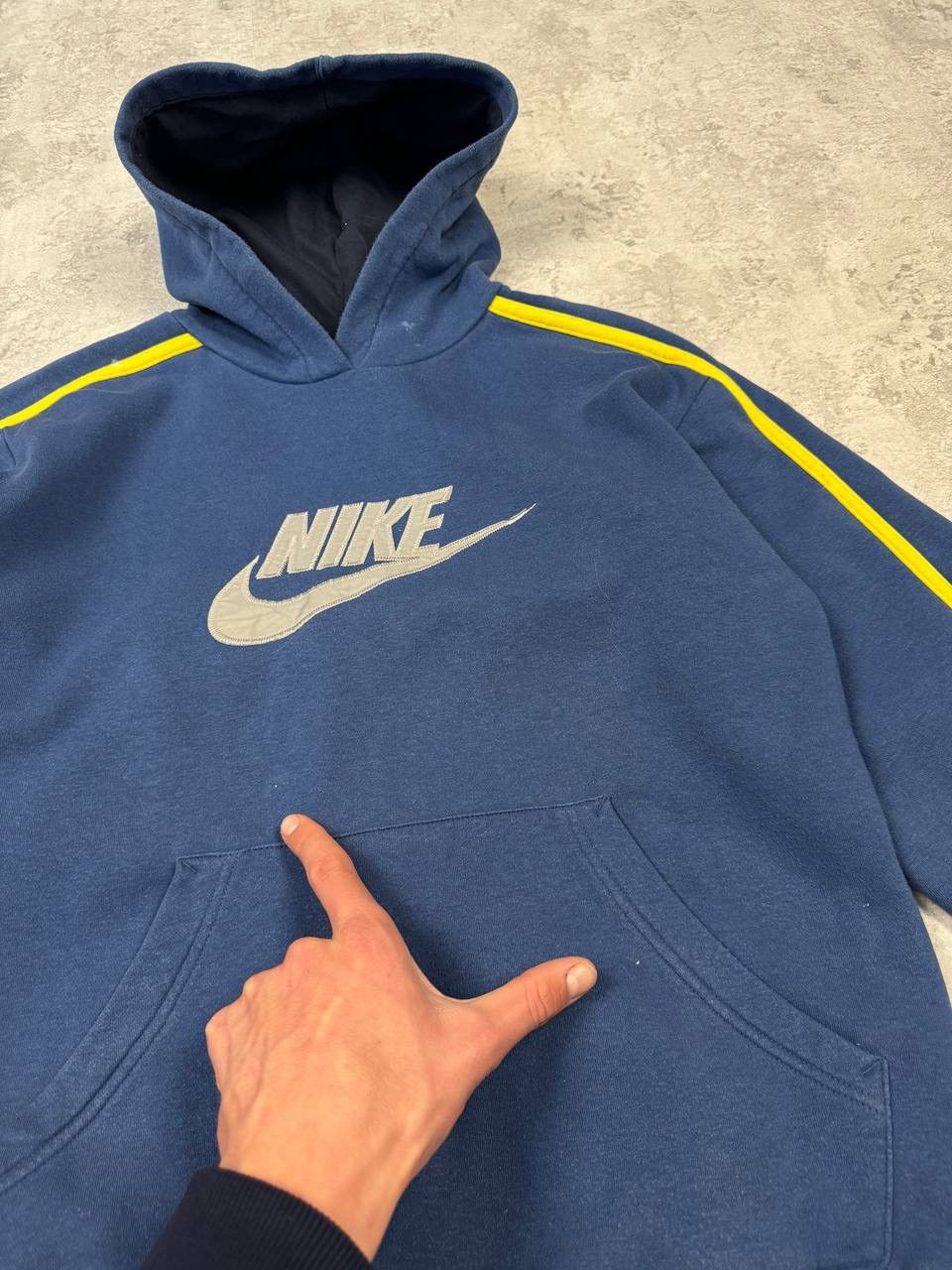 Nike Vintage Nike Y2K Blue Hoodie Big Logo Size US M / EU 48-50 / 2 - 9 Thumbnail