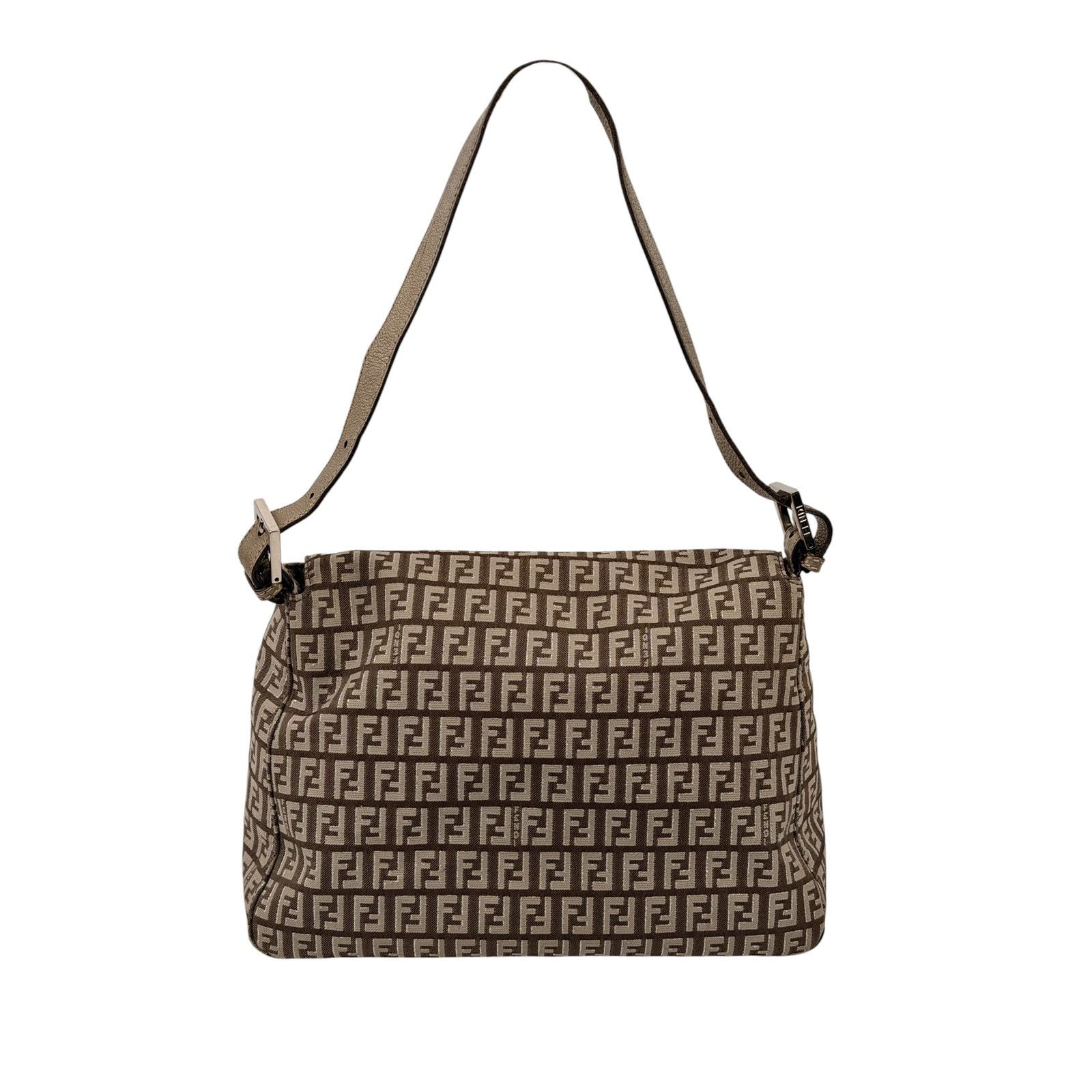 Fendi Fendi Zucchino Fabric and Leather Mama Baguette Bag Size ONE SIZE - 6 Thumbnail